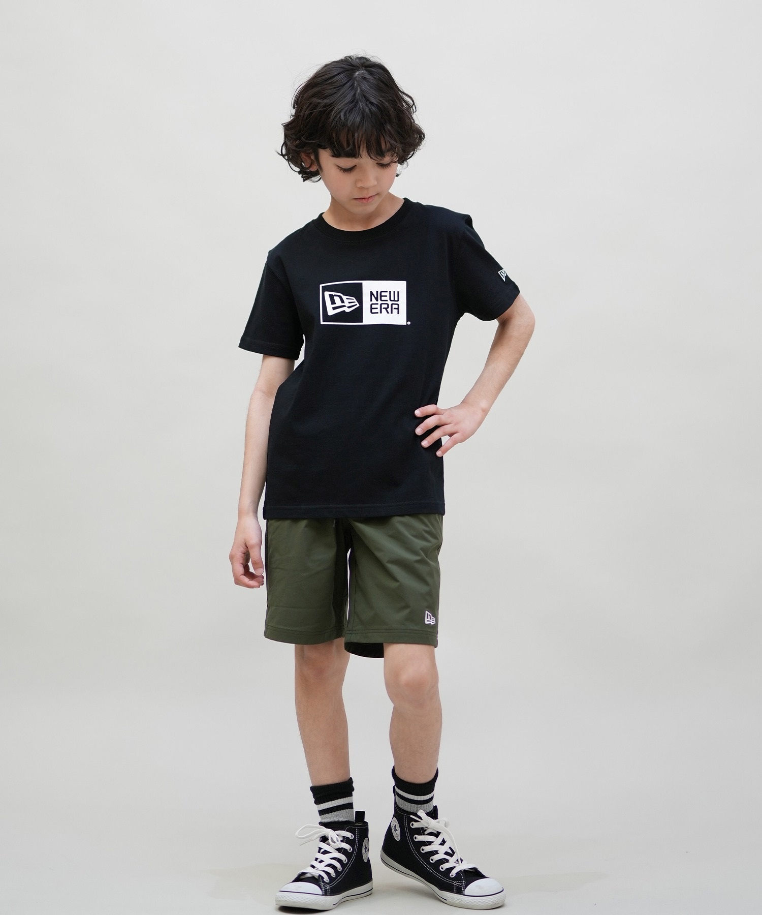 NEW ERA ニューエラ キッズ ショーツ 水陸両用 Youth ユーティリティー ショートパンツ オリーブ 14391921(OLV-130cm)