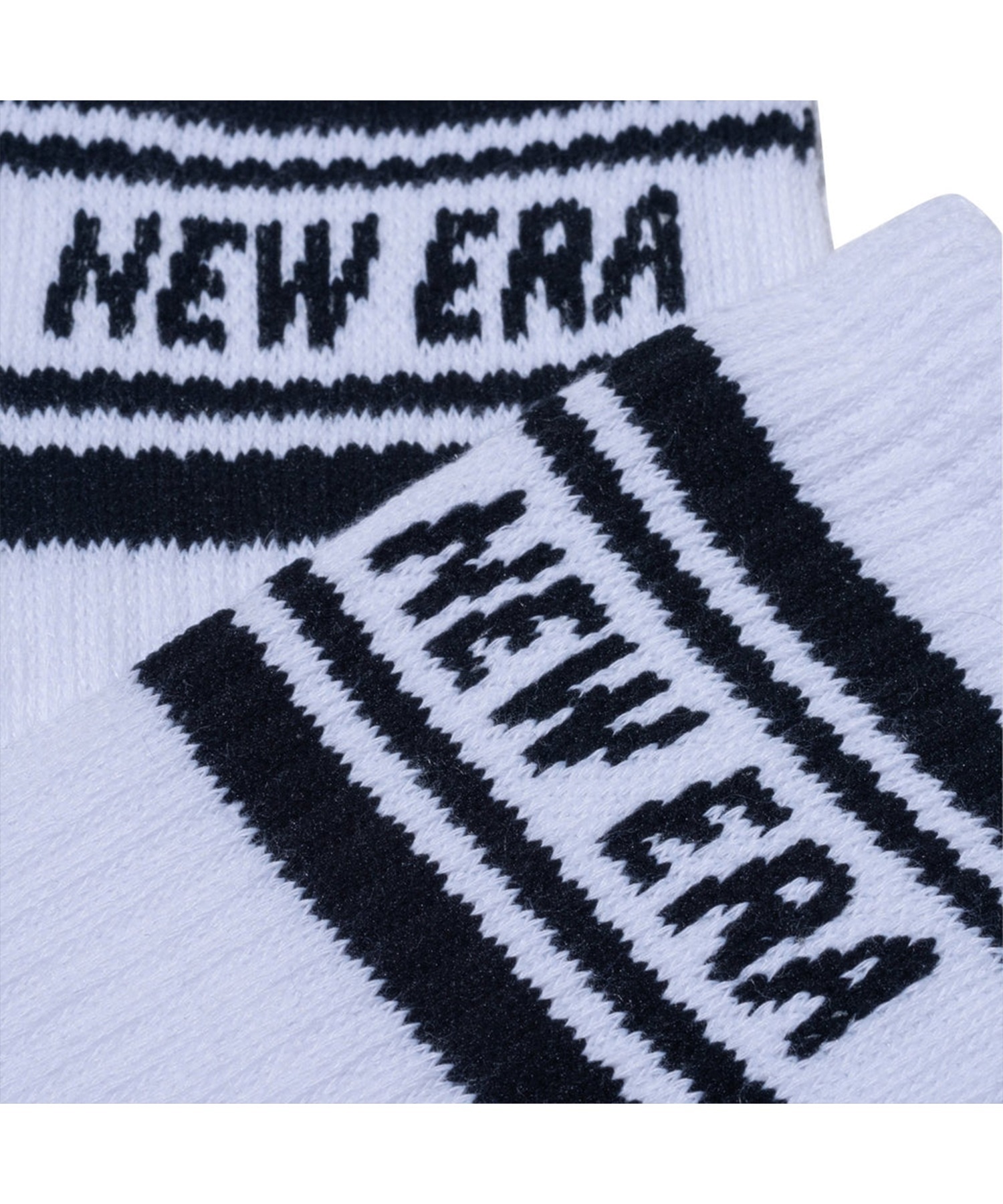 NEW ERA ニューエラ 靴下 ソックス クルー 3ペア ライン ブラック ホワイト ネイビー 14518181(MULTI-21cm)