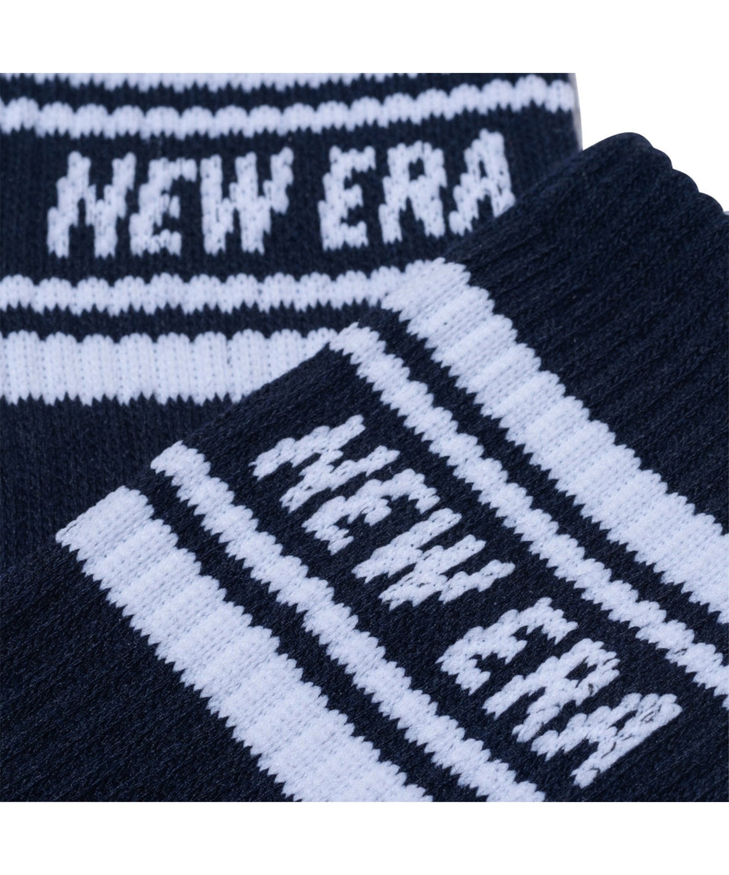 NEW ERA ニューエラ 靴下 ソックス クルー 3ペア ライン ブラック ホワイト ネイビー 14518181(MULTI-21cm)
