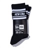 NEW ERA ニューエラ ソックス 靴下 ロゴ クルー丈 SOCKS CREW 3足セット ライン 14518182(BLK-25.0cm)