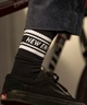 NEW ERA ニューエラ ソックス 靴下 ロゴ クルー丈 SOCKS CREW 3足セット ライン 14518182(BLK-25.0cm)