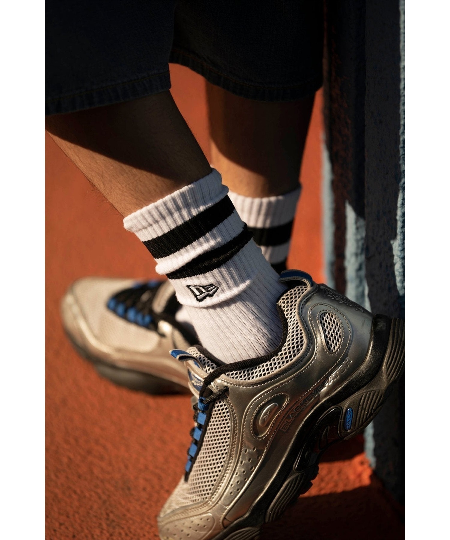 NEW ERA ニューエラ 靴下 ソックス SOCKS CREW 2足セット ライン フラッグロゴ エンブロイダリー 14518185(MULTI-23cm)