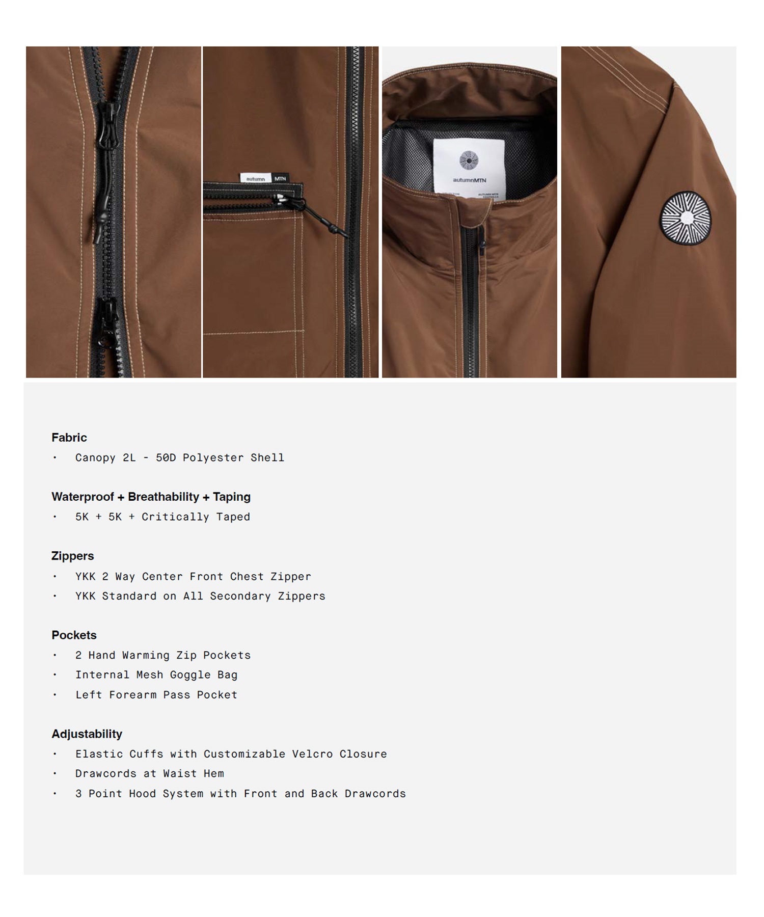 【早期購入/店頭受取対象外】AUTUMN オータム スノーボード ウェア ジャケット ユニセックス YARD JACKET ムラサキスポーツ 25-26モデル MM D25(BLACK-S)
