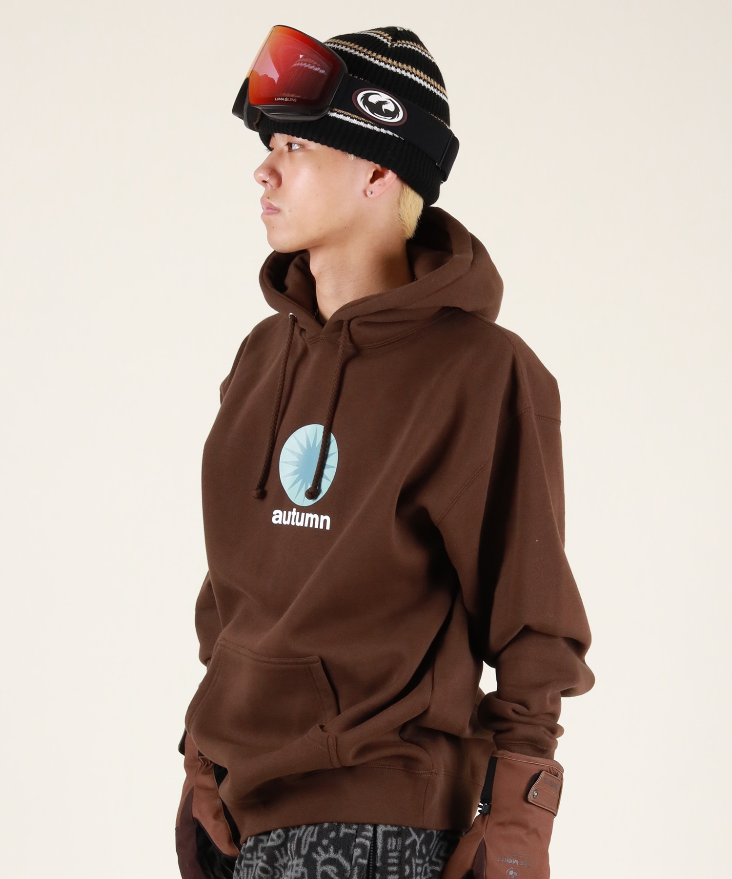 【早期購入/店頭受取対象外】AUTUMN オータム スノーボード ウェア インナーウェア ユニセックス EARLYBIRD HOODIE ムラサキスポーツ 25-26モデル MM D25(BROWN-S)