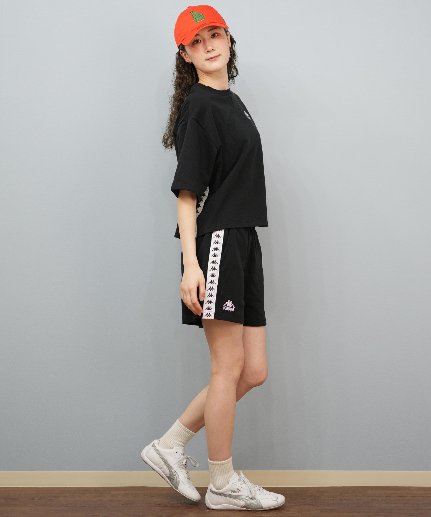 Kappa カッパ 半袖 Tシャツ レディース トレーナー スウェット セットアップ 215935 Kappa カッパ 半袖 Tシャツ レディース トレーナー スウェット