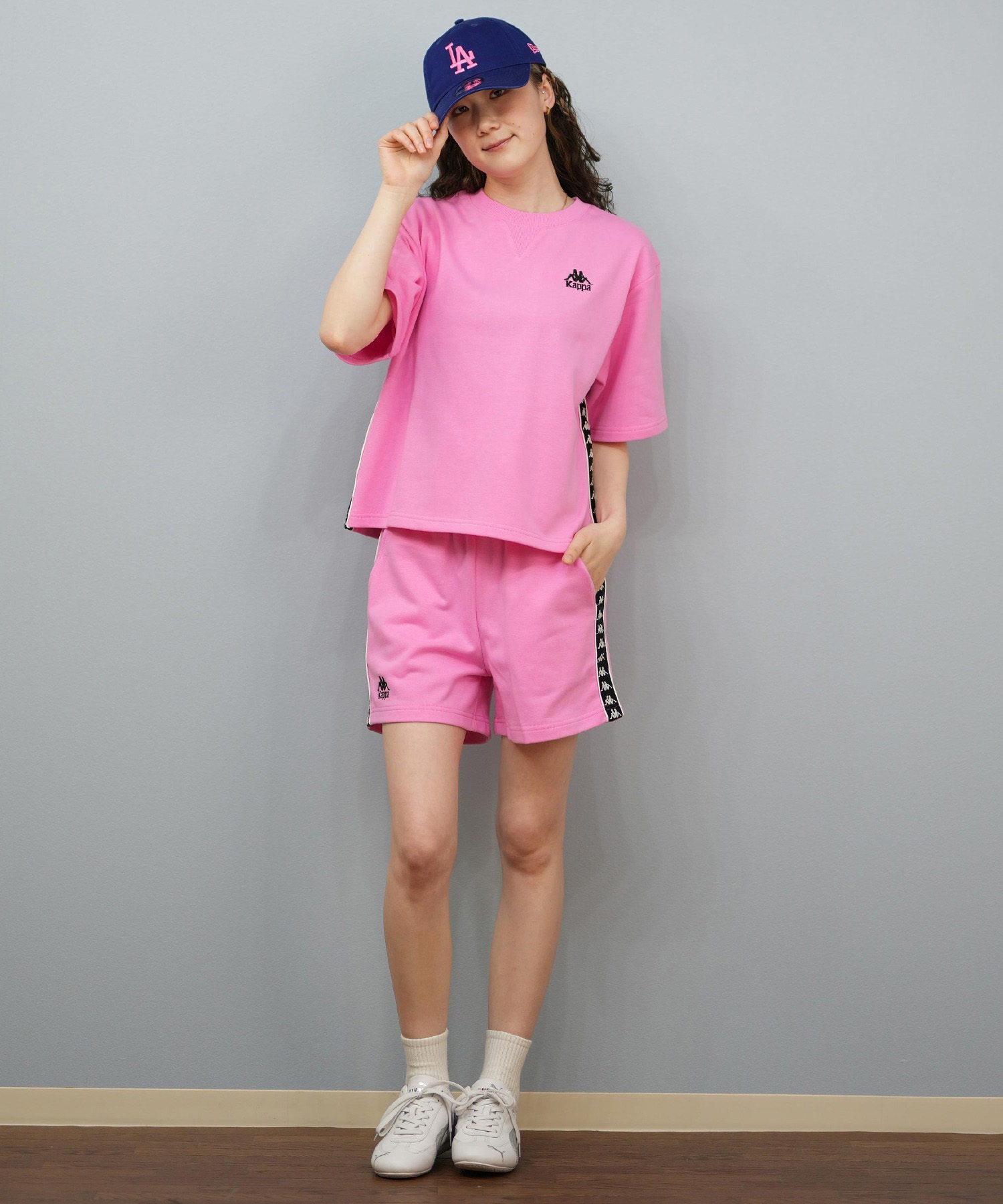 Kappa カッパ 半袖 Tシャツ レディース トレーナー スウェット セットアップ 215935 Kappa カッパ 半袖 Tシャツ レディース トレーナー スウェット