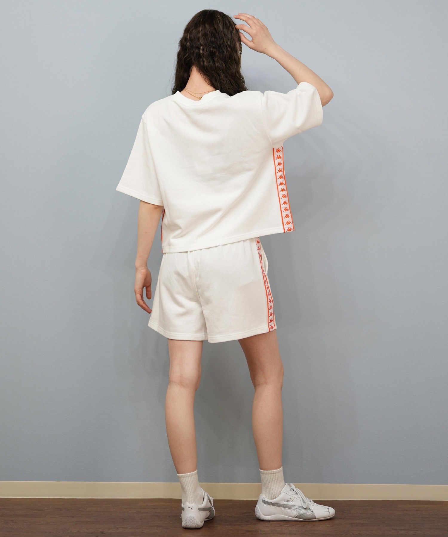 Kappa カッパ 半袖 Tシャツ レディース トレーナー スウェット セットアップ 215935 Kappa カッパ 半袖 Tシャツ レディース トレーナー スウェット