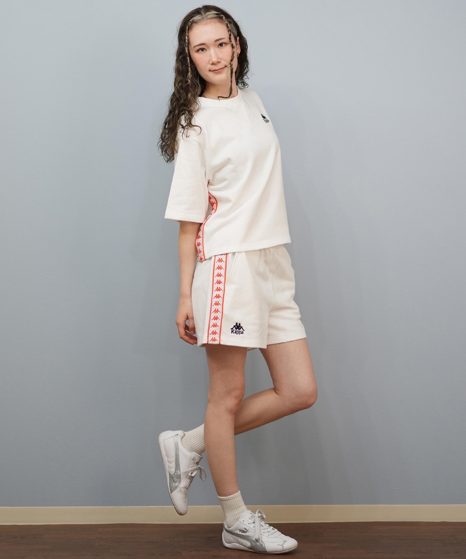 Kappa カッパ 半袖 Tシャツ レディース トレーナー スウェット セットアップ 215935 Kappa カッパ 半袖 Tシャツ レディース トレーナー スウェット
