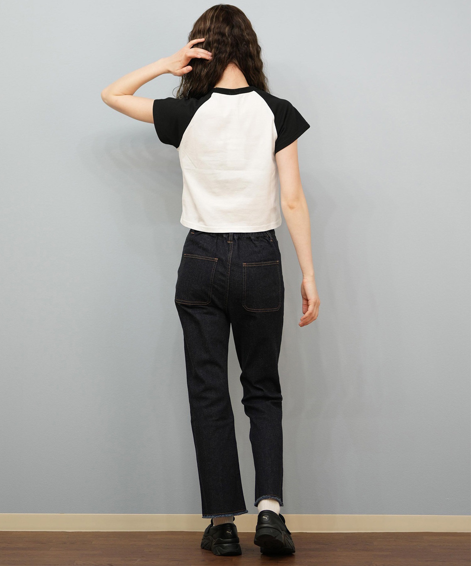Kappa カッパ 半袖 Tシャツ レディース クロップド丈 ショート丈 刺繍 
