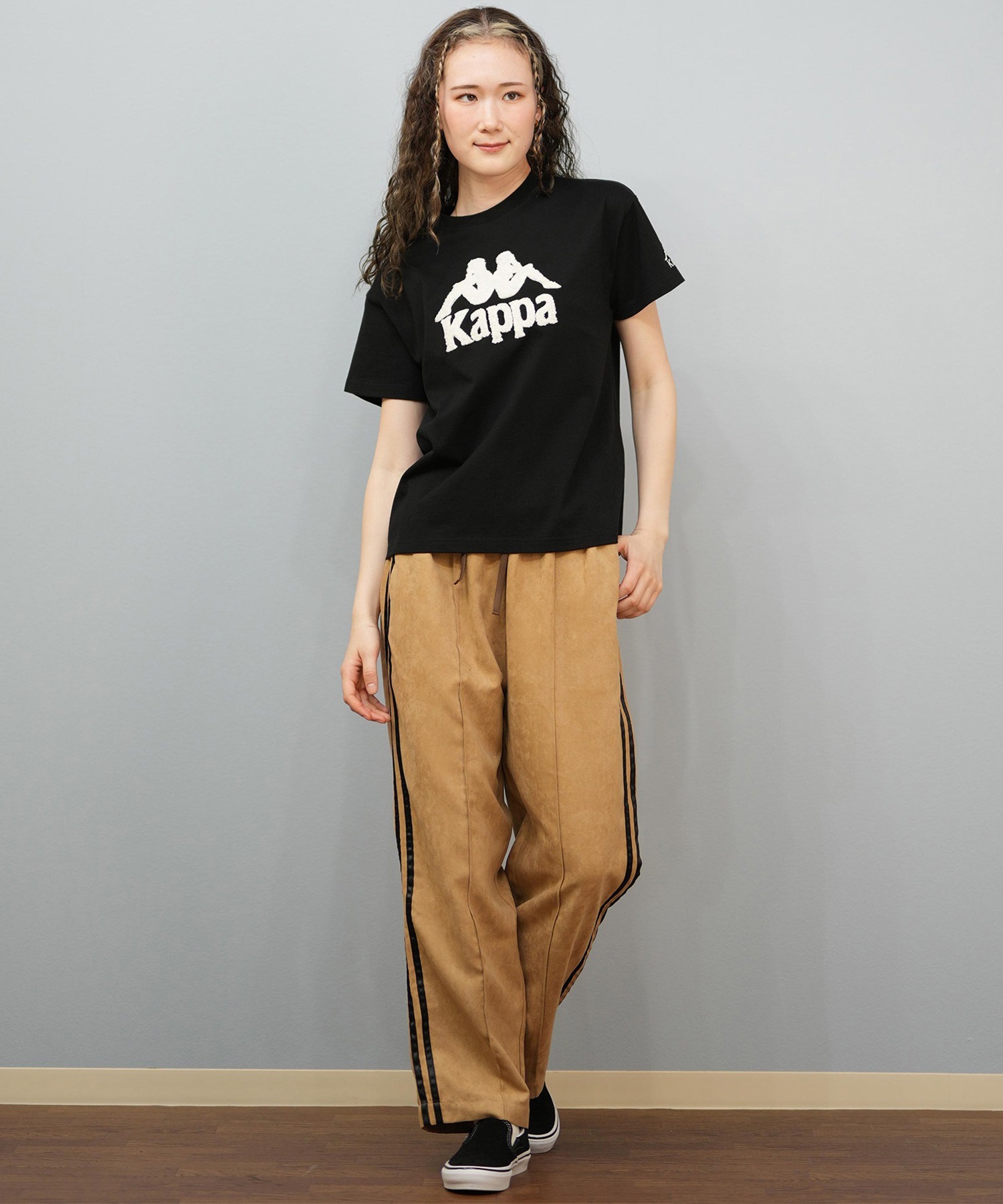 Kappa カッパ 半袖 Tシャツ レディース ロゴ サガラ刺繍 シンプル