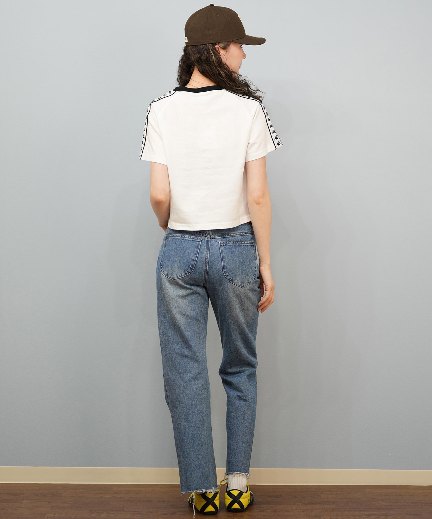 Kappa カッパ 半袖 Tシャツ レディース リンガーTシャツ クロップド丈