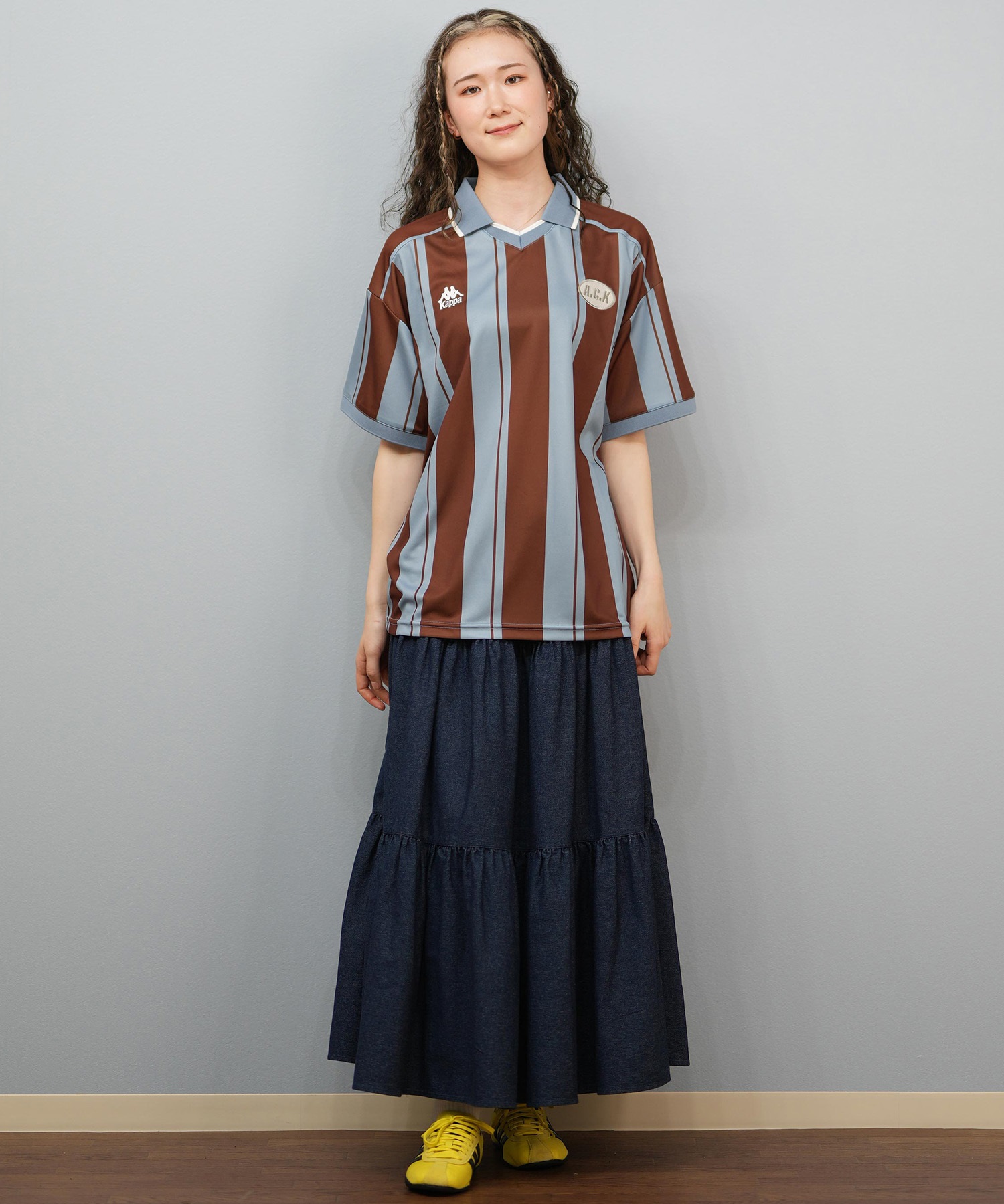 Kappa カッパ 半袖 シャツ レディース ポロシャツ ゲームシャツ ロゴ