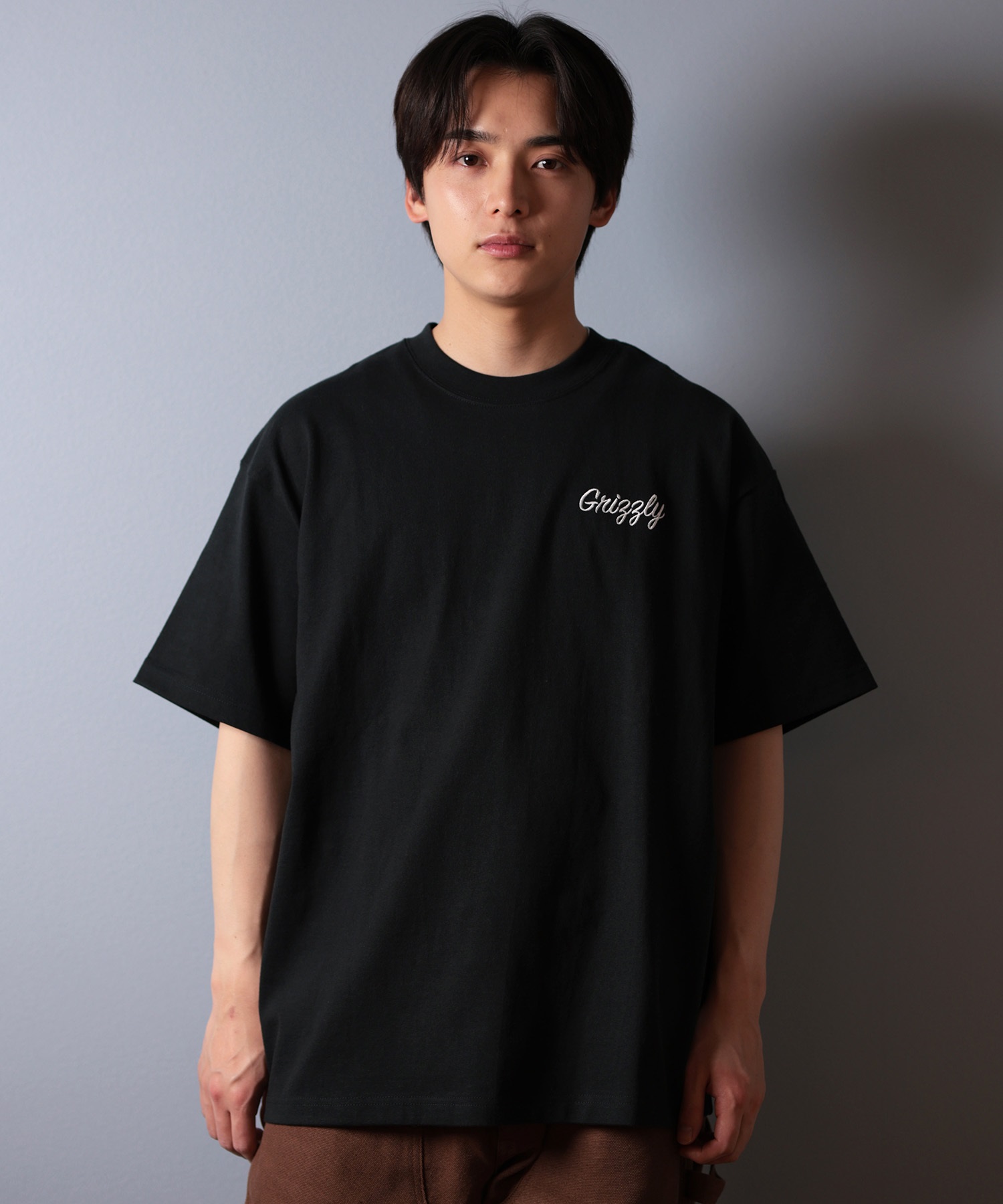 GRIZZLY グリズリー 半袖 Tシャツ メンズ バックプリント ALOHA BEAR G25SS1401 ムラサキスポーツ限定(WHT-M)