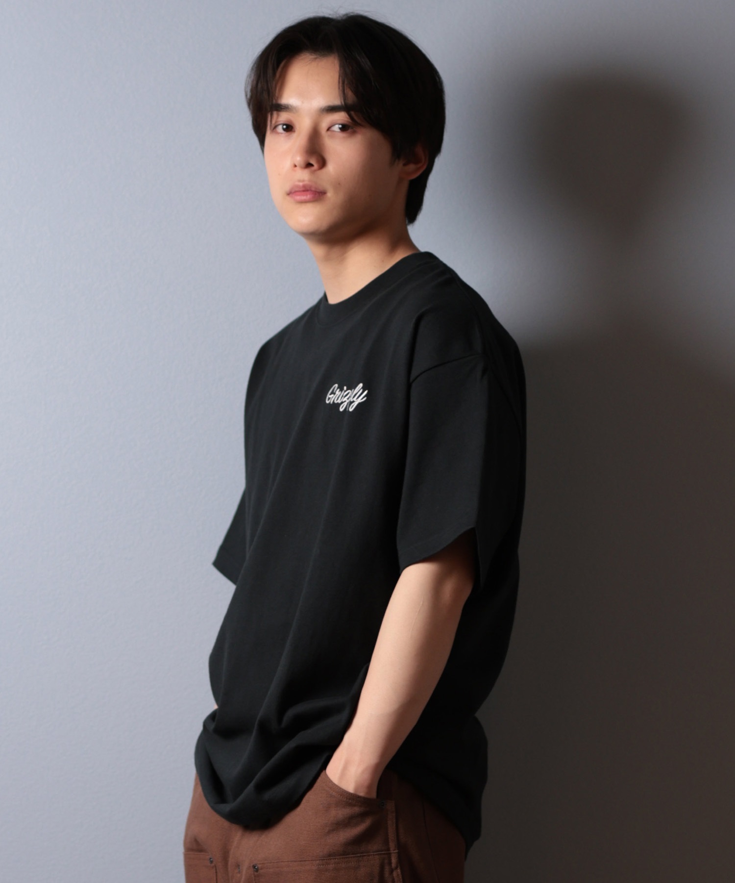 GRIZZLY グリズリー 半袖 Tシャツ メンズ バックプリント ALOHA BEAR G25SS1401 ムラサキスポーツ限定(WHT-M)