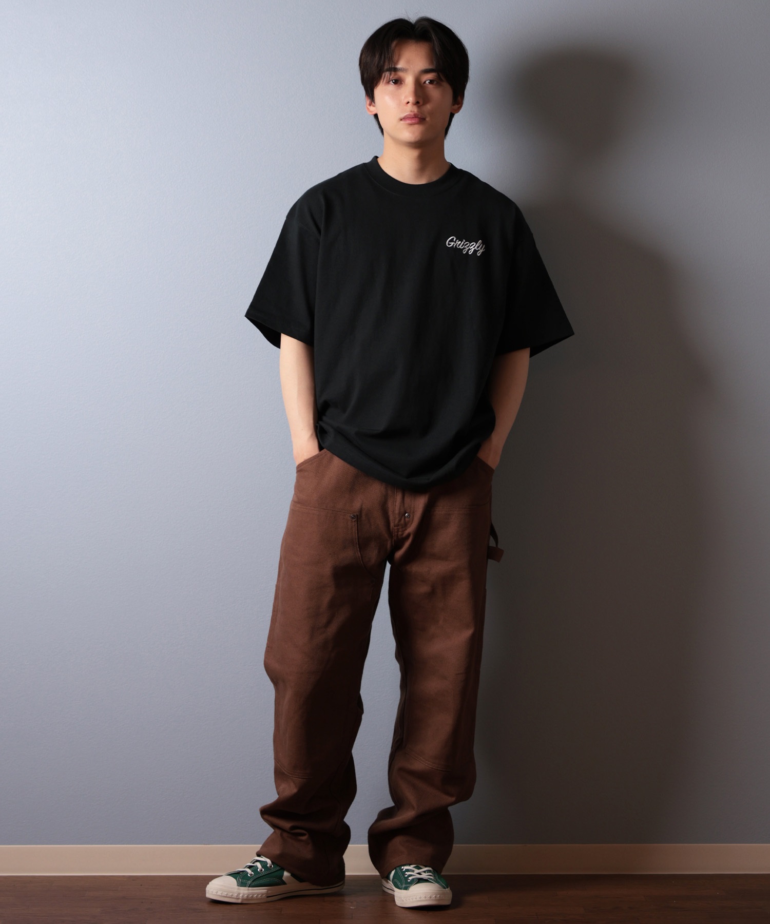 GRIZZLY グリズリー 半袖 Tシャツ メンズ バックプリント ALOHA BEAR G25SS1401 ムラサキスポーツ限定(WHT-M)