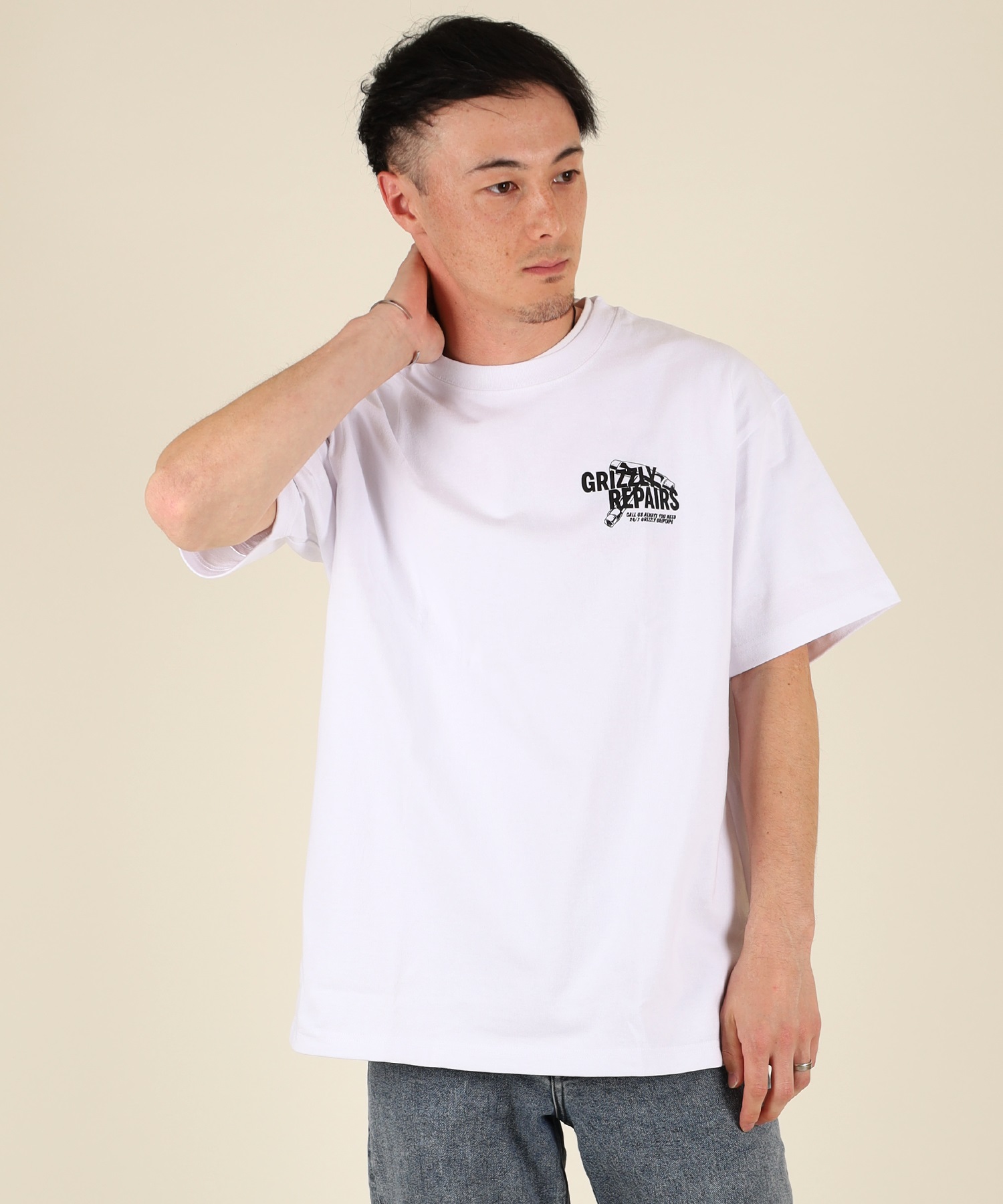 GRIZZLY グリズリー 半袖 Tシャツ メンズ バックプリント