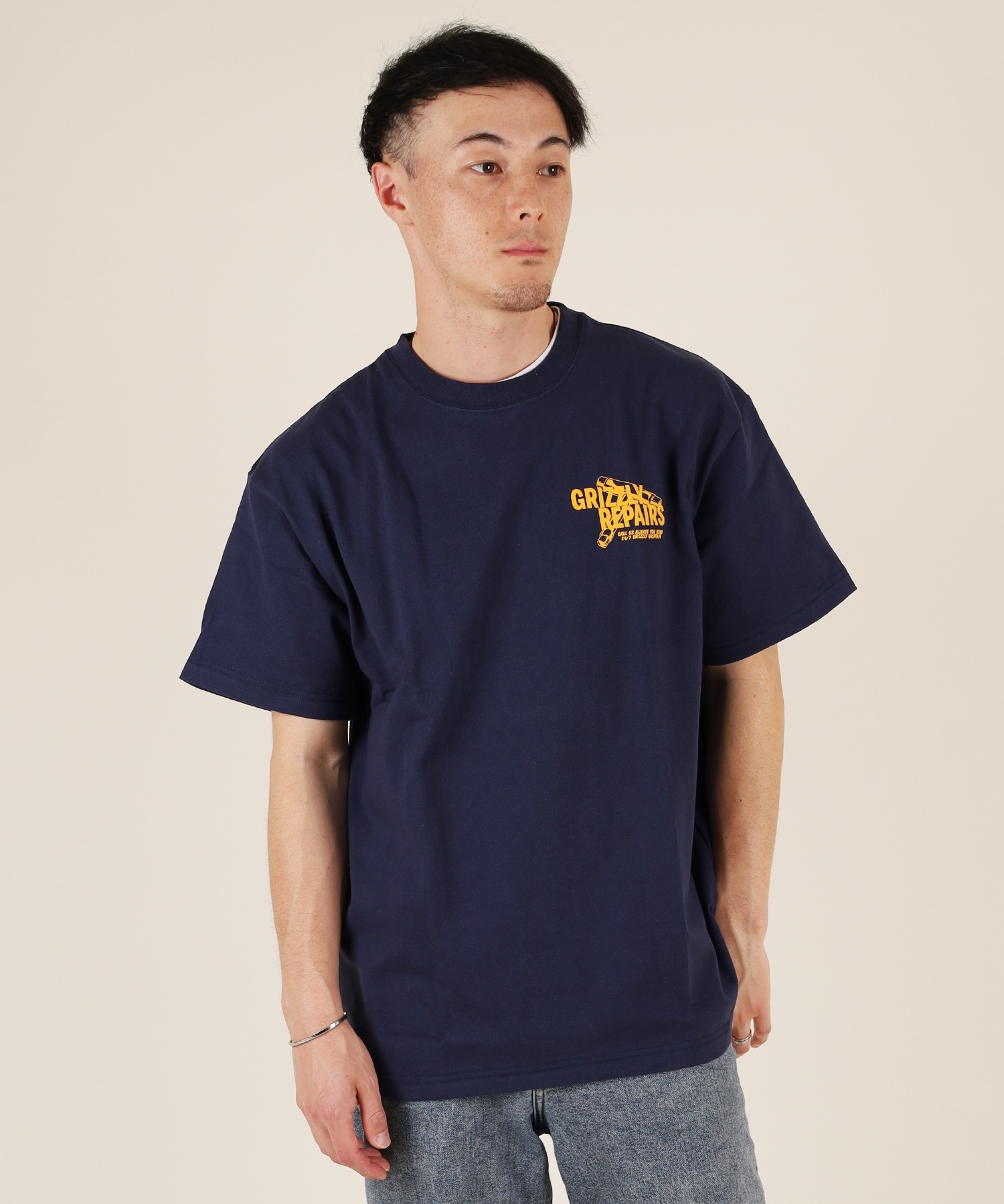 GRIZZLY グリズリー 半袖 Tシャツ メンズ バックプリント G25SS1406