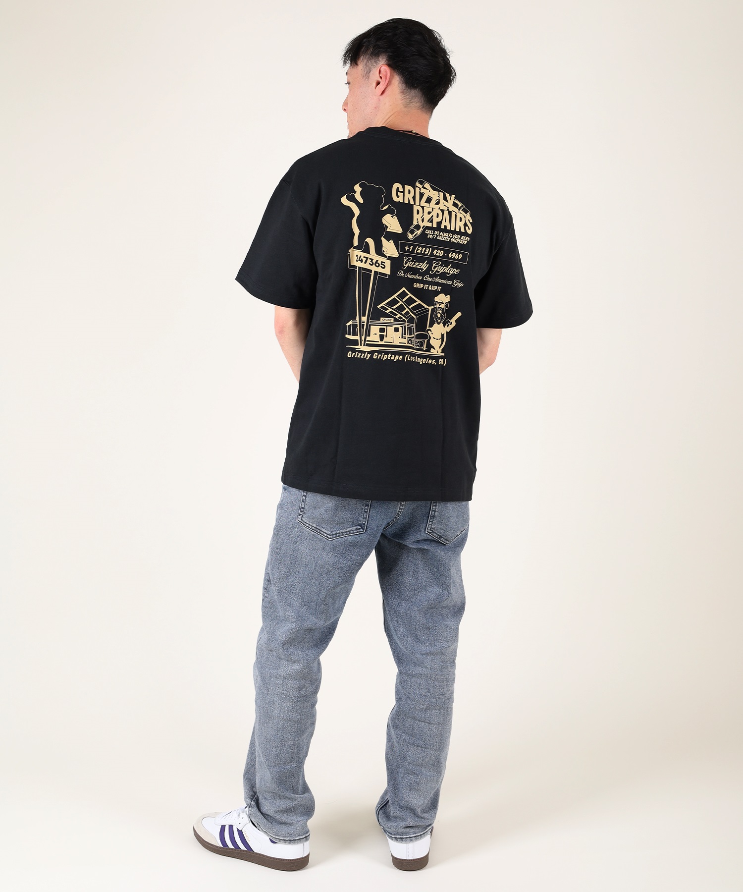 GRIZZLY グリズリー 半袖 Tシャツ メンズ バックプリント