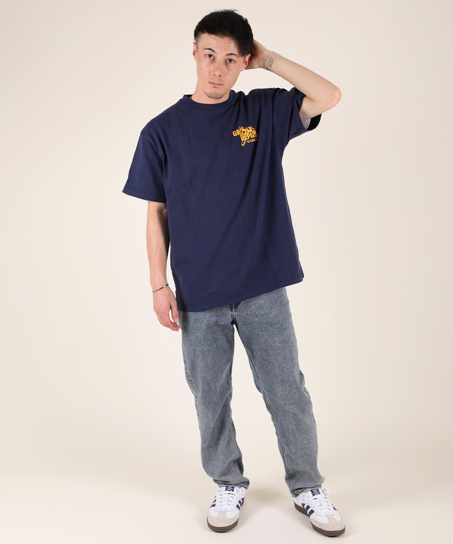 GRIZZLY グリズリー 半袖 Tシャツ メンズ バックプリント G25SS1406