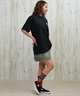 GRIZZLY グリズリー 半袖 Tシャツ レディース バックプリント オーバーサイズ G25SS1431(BLK-M)