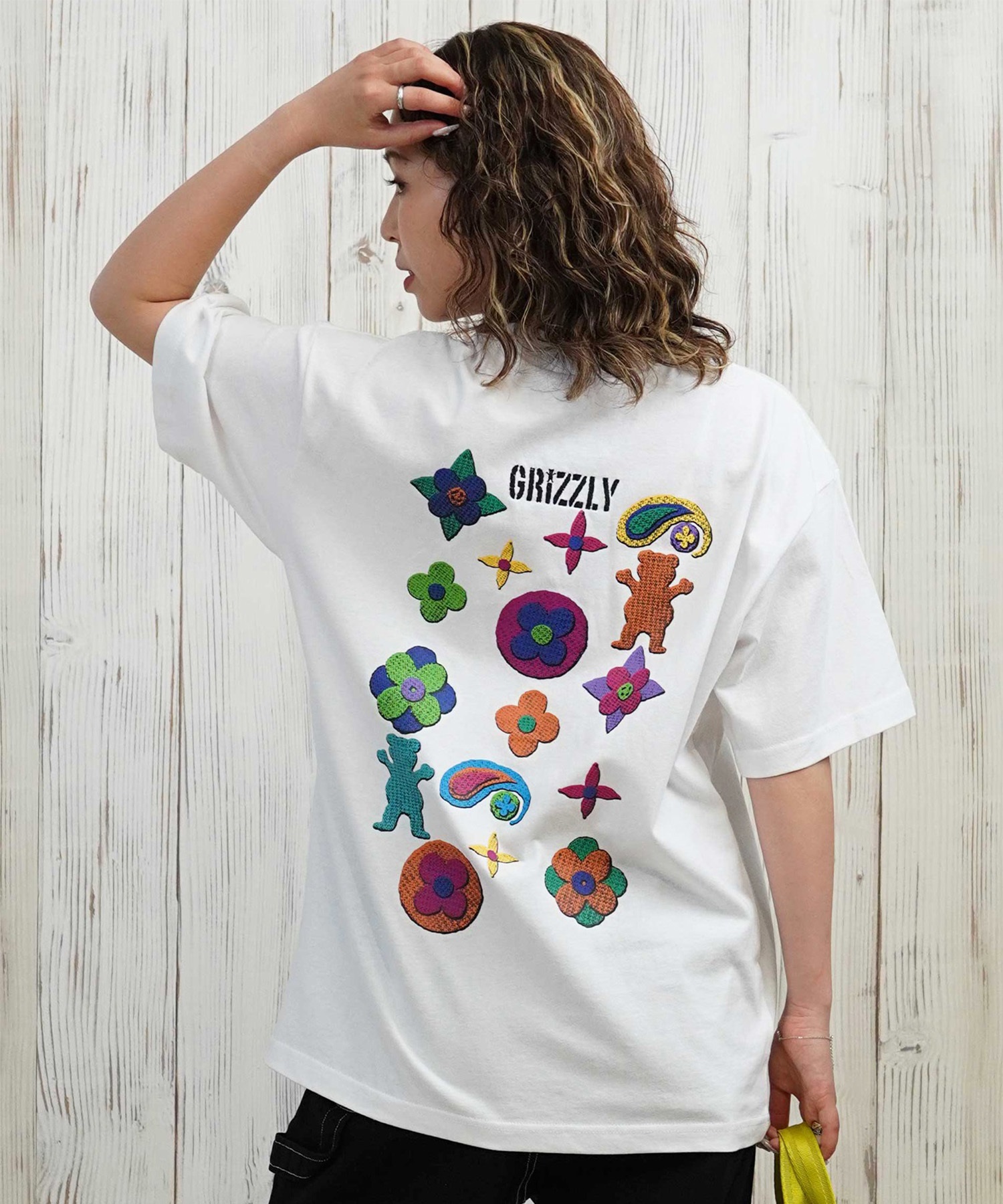 GRIZZLY グリズリー 半袖 Tシャツ レディース バックプリント オーバー