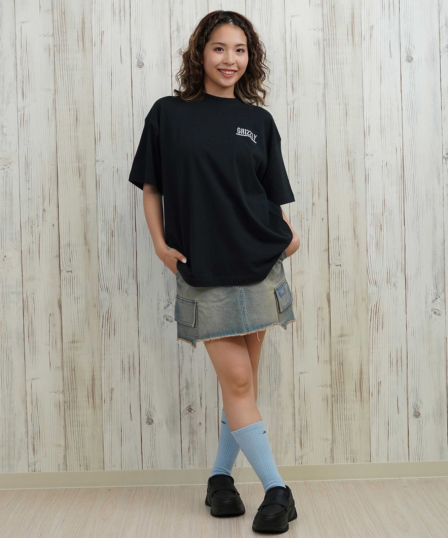 GRIZZLY グリズリー 半袖 Tシャツ レディース バックプリント オーバー