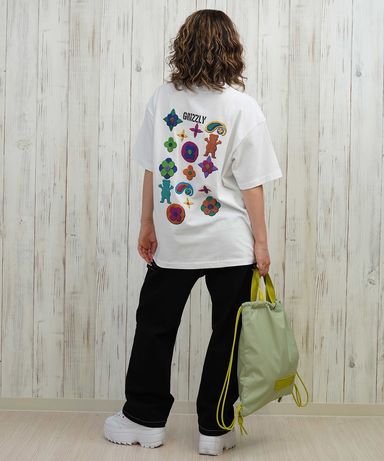GRIZZLY グリズリー 半袖 Tシャツ レディース バックプリント オーバー