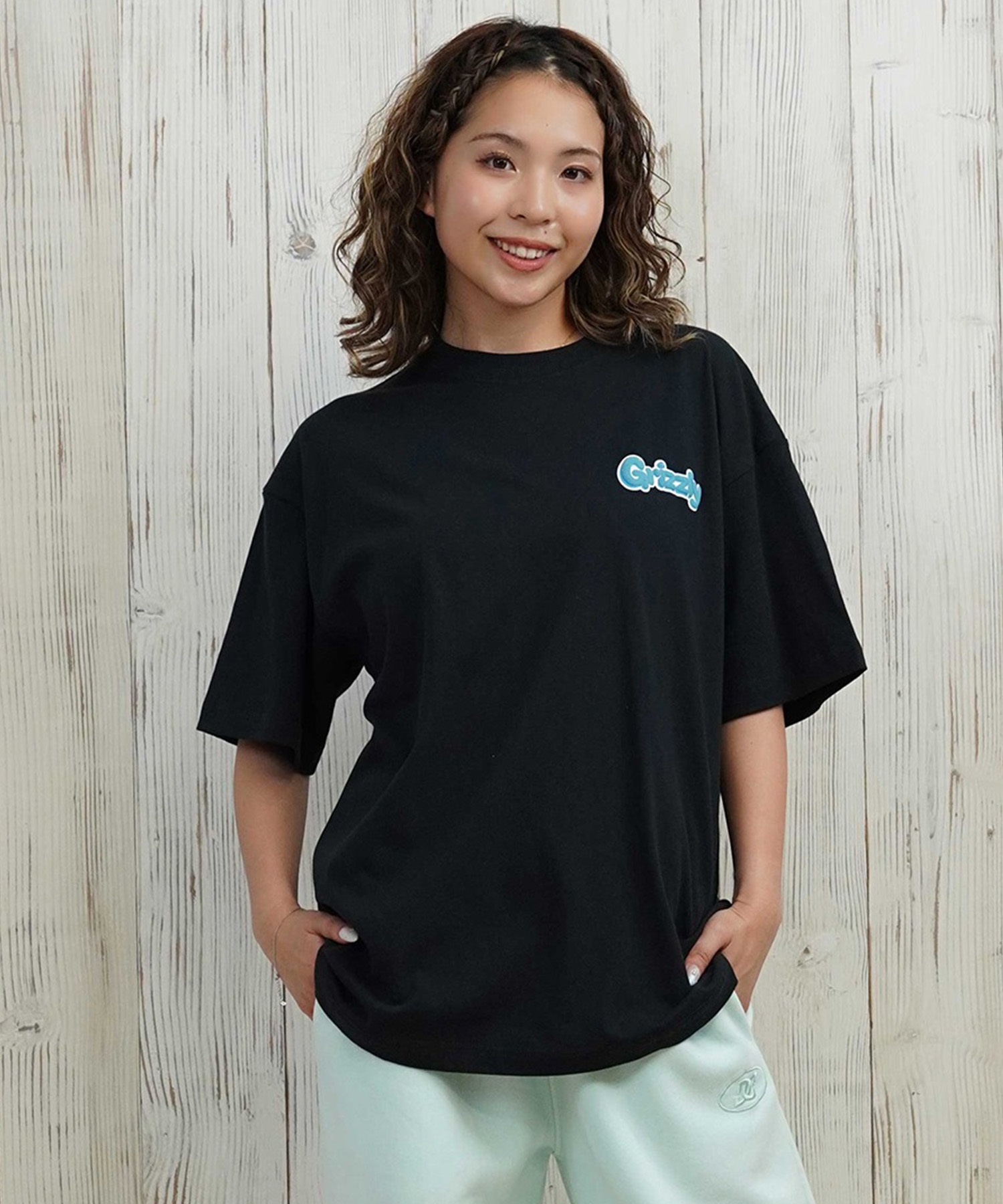 GRIZZLY グリズリー 半袖 Tシャツ レディース バックプリント オーバー