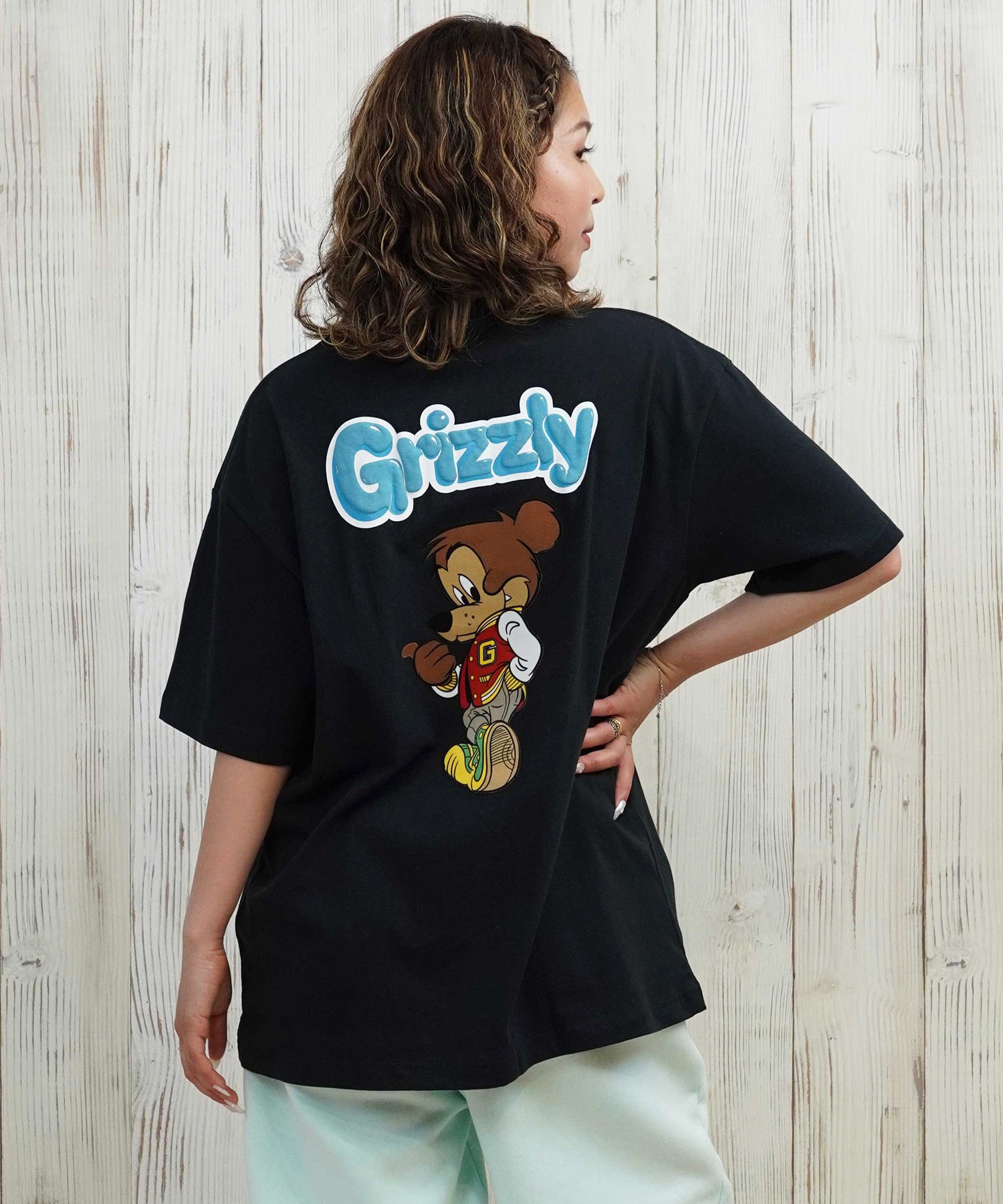 GRIZZLY グリズリー 半袖 Tシャツ レディース バックプリント