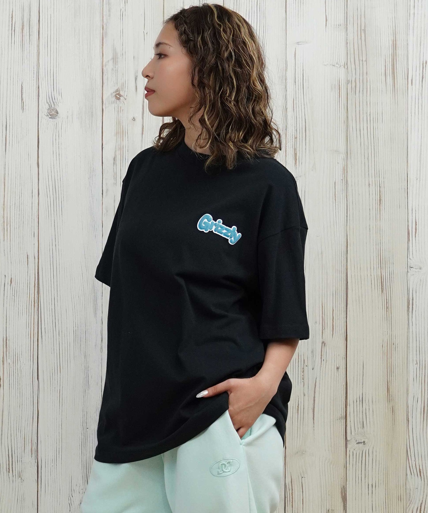 GRIZZLY グリズリー 半袖 Tシャツ レディース バックプリント オーバー