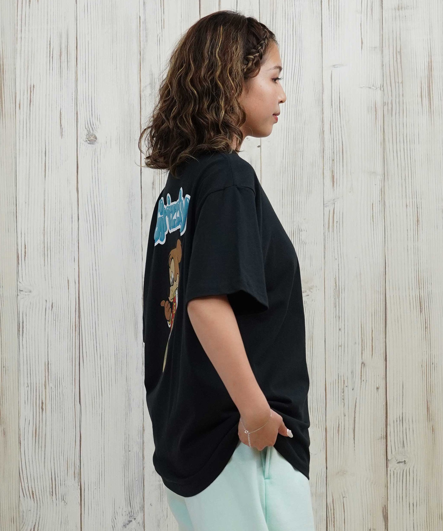 GRIZZLY グリズリー 半袖 Tシャツ レディース バックプリント オーバー