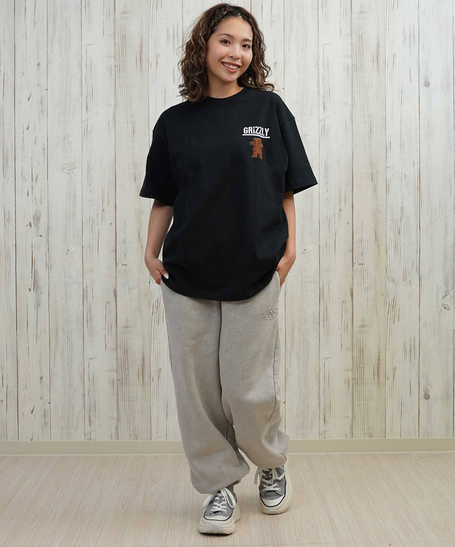 GRIZZLY グリズリー 半袖 Tシャツ レディース バックプリント