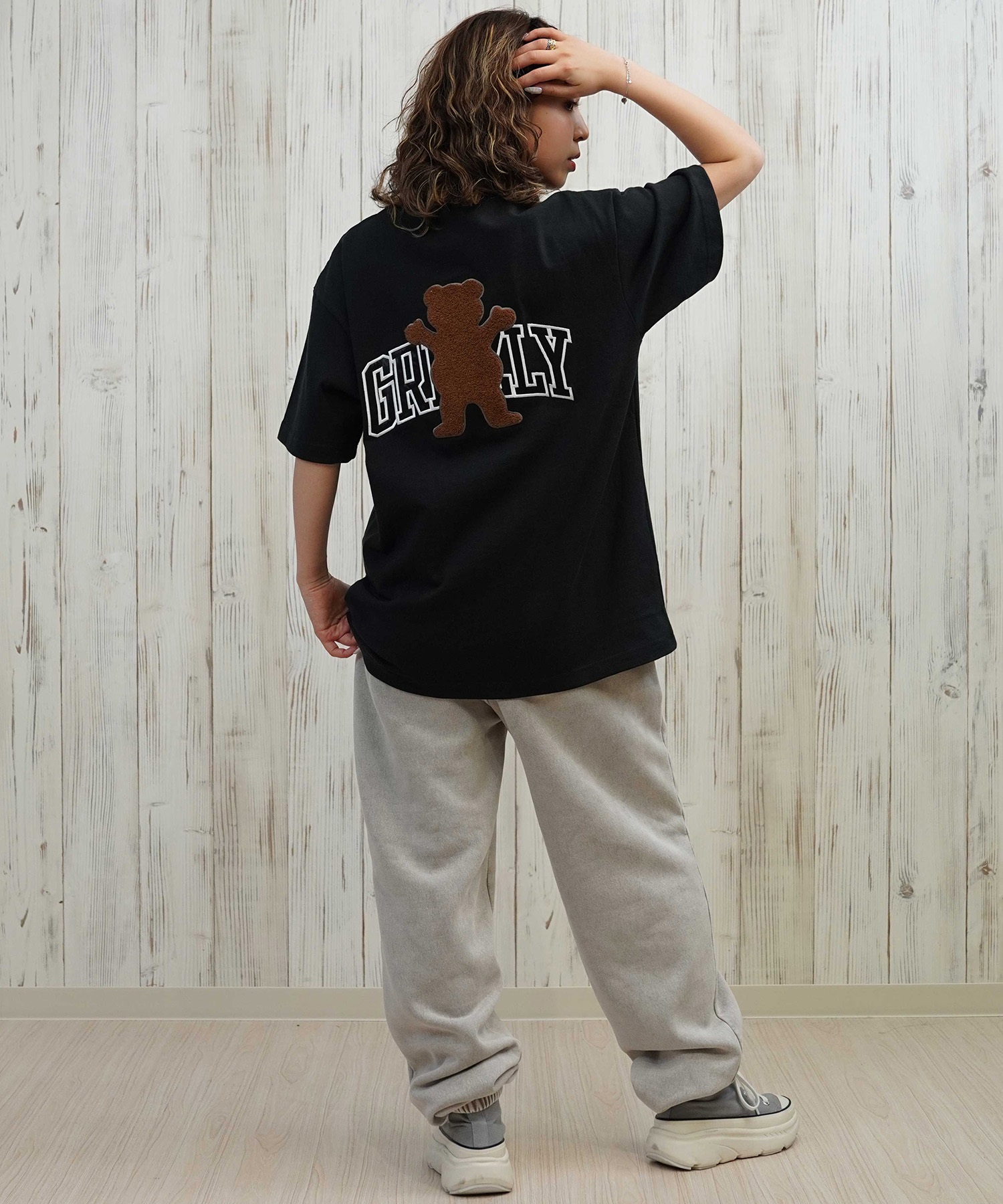 GRIZZLY グリズリー 半袖 Tシャツ レディース バックプリント オーバー