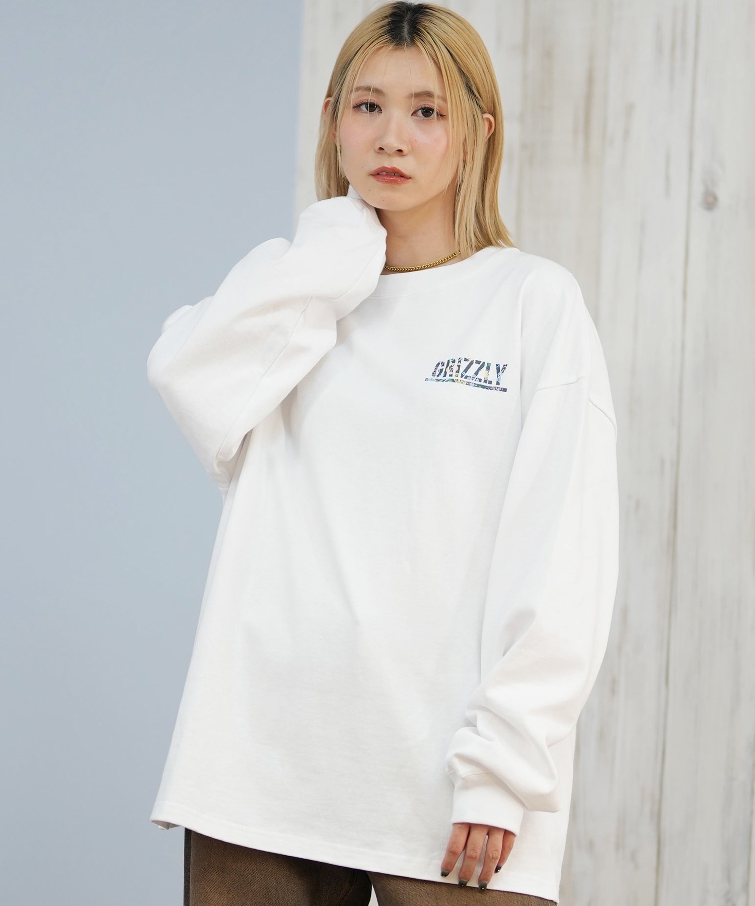 GRIZZLY グリズリー 長袖 Tシャツ ロンT レディース バックプリント