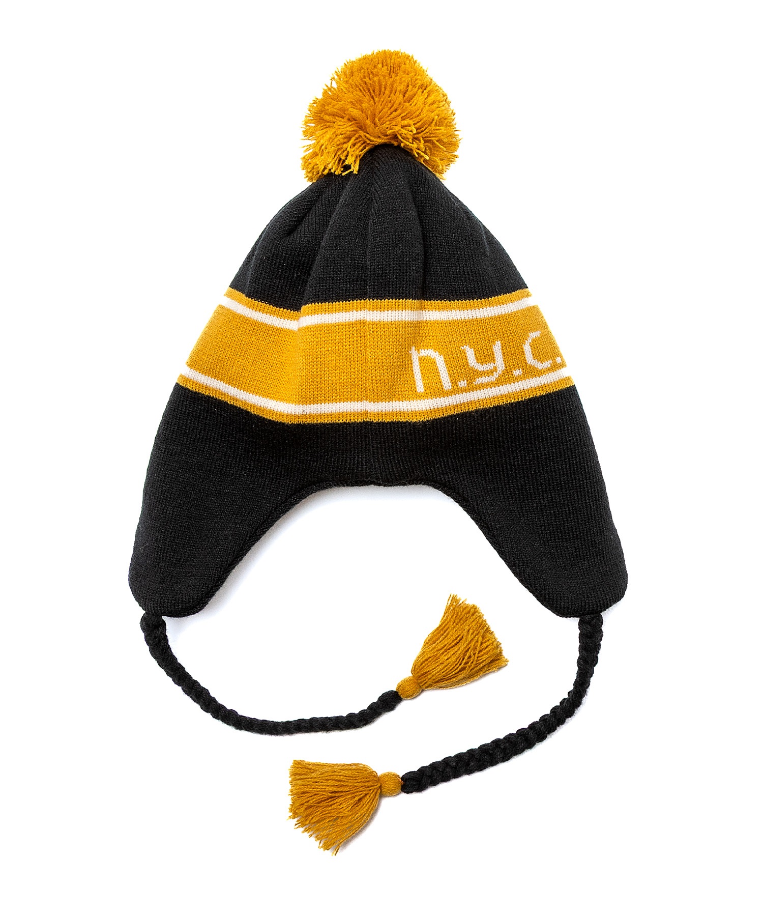 SCHOTT ショット ニット帽 ビーニー ニットキャップ ポンポン EARFLAP