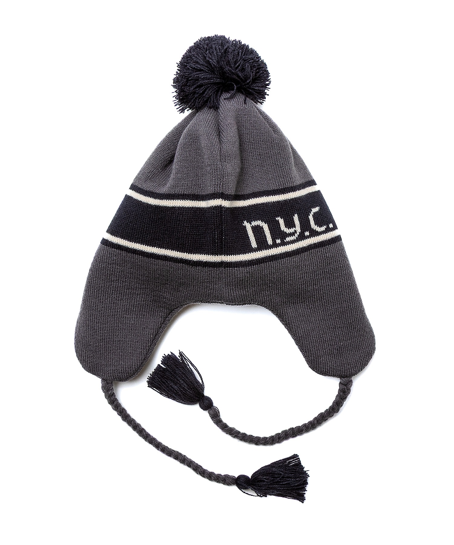 SCHOTT ショット ニット帽 ビーニー ニットキャップ ポンポン EARFLAP