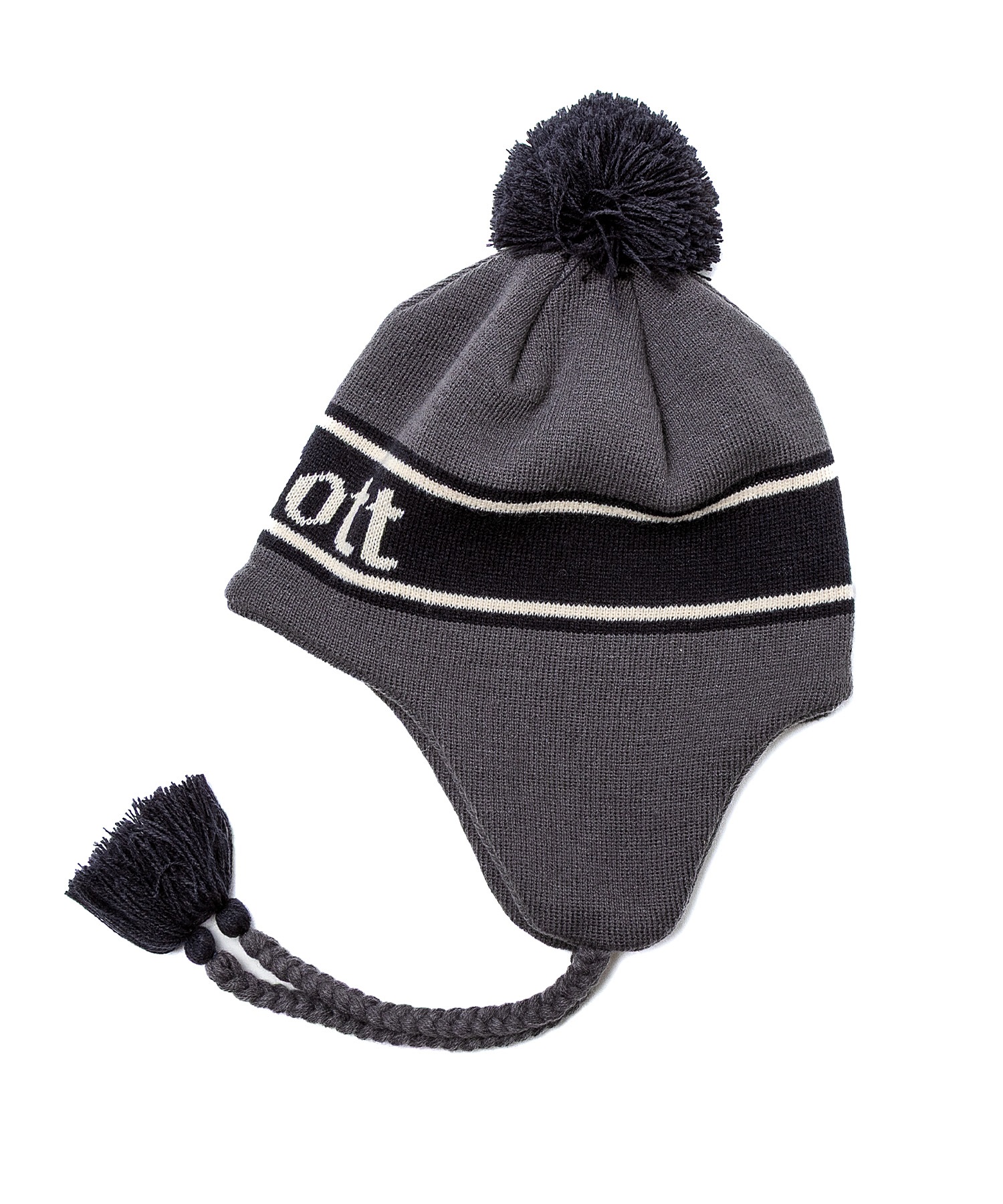 SCHOTT ショット ニット帽 ビーニー ニットキャップ ポンポン EARFLAP