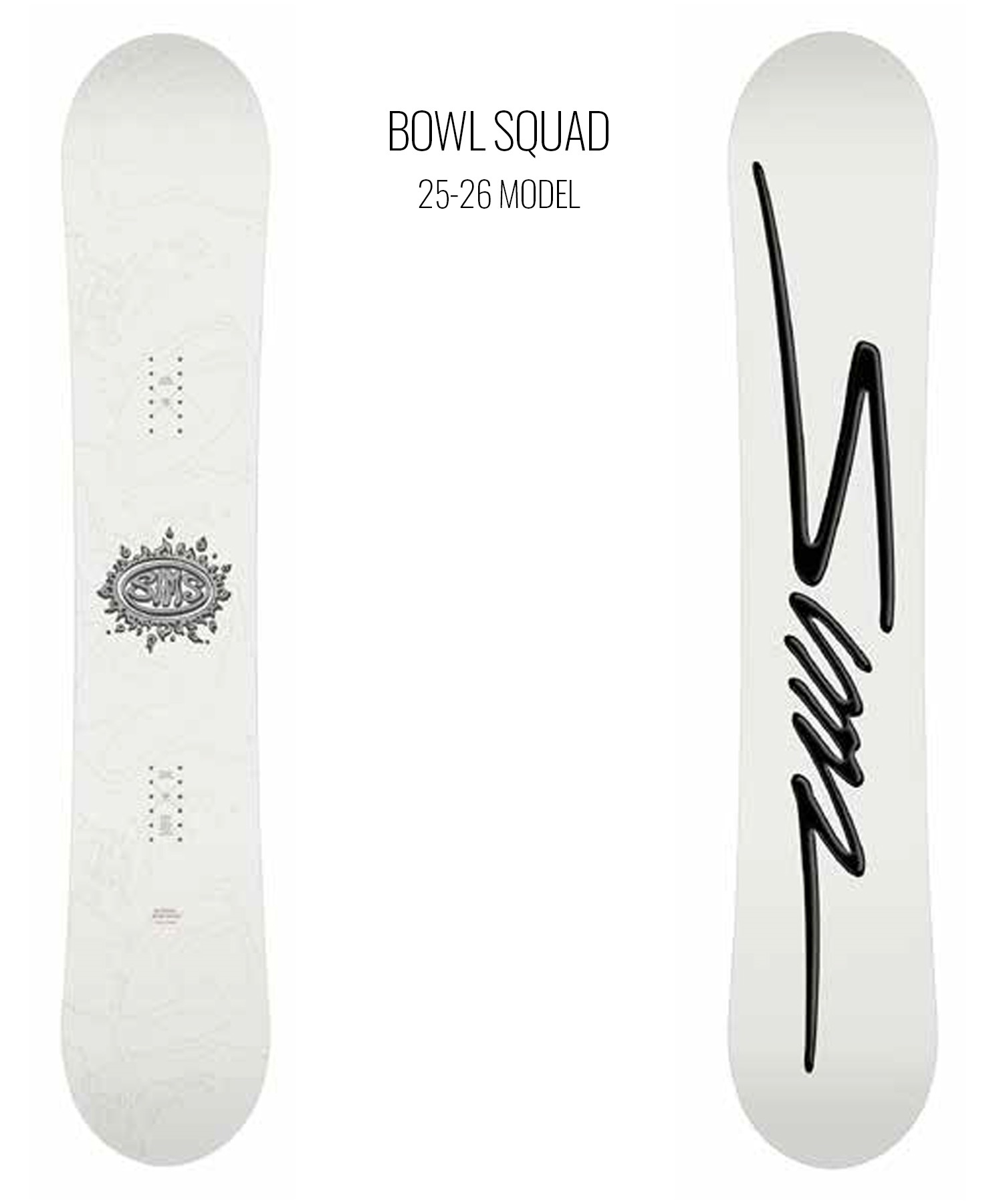 Sims board スノーボード　デッキパッド付き　145cm SIMS SNOWBOARD シムス ボウル スクワッド スノーボード 板 メンズ 25