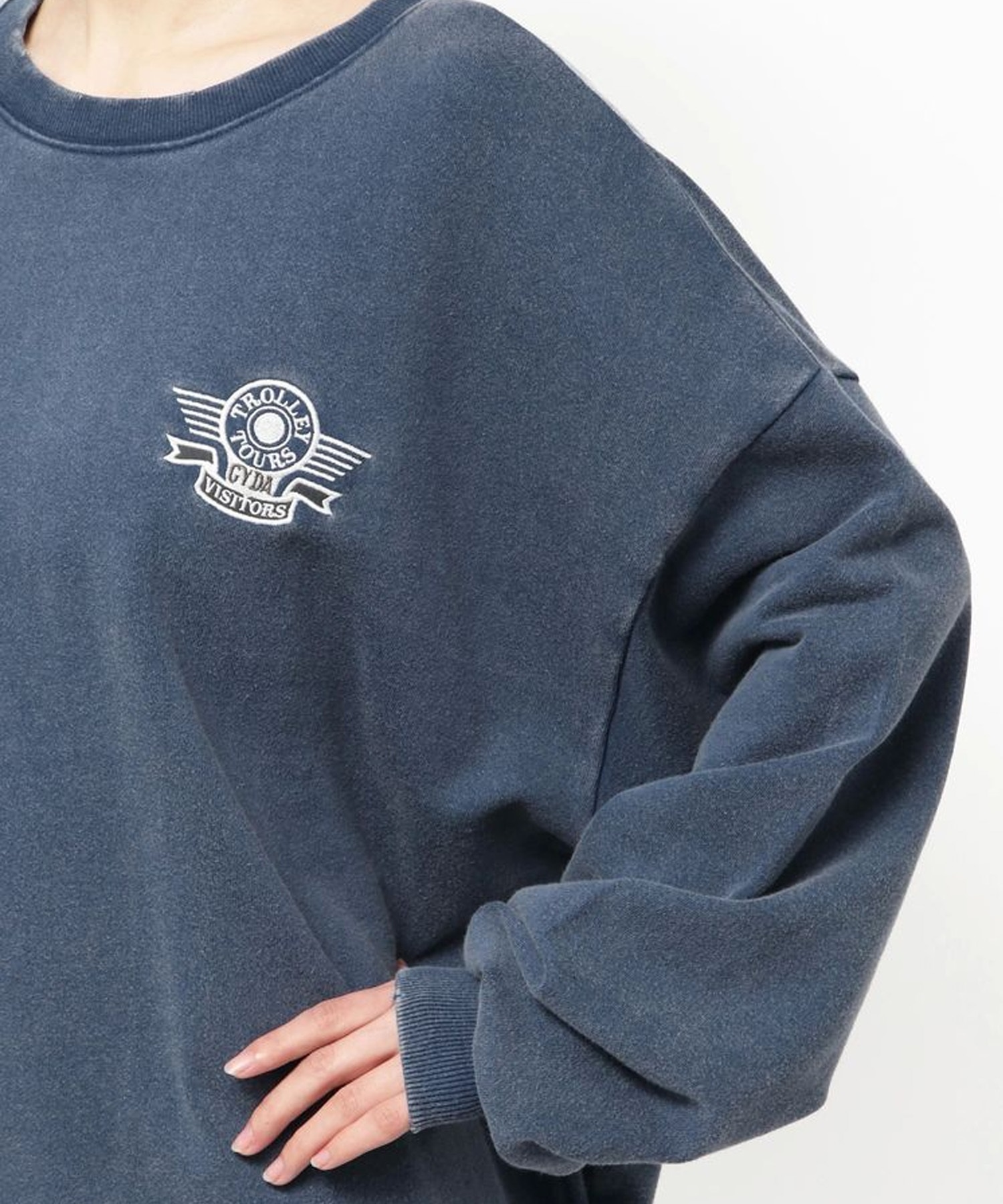 GYDA ジェイダ トレーナー スウェット レディース BEVERLY HILLS ドルマン スウェット トップス 072542702401(O.WHT-FREE)