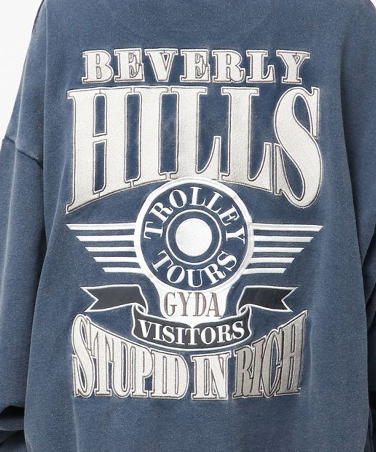 GYDA ジェイダ トレーナー スウェット レディース BEVERLY HILLS ドルマン スウェット トップス 072542702401(O.WHT-FREE)