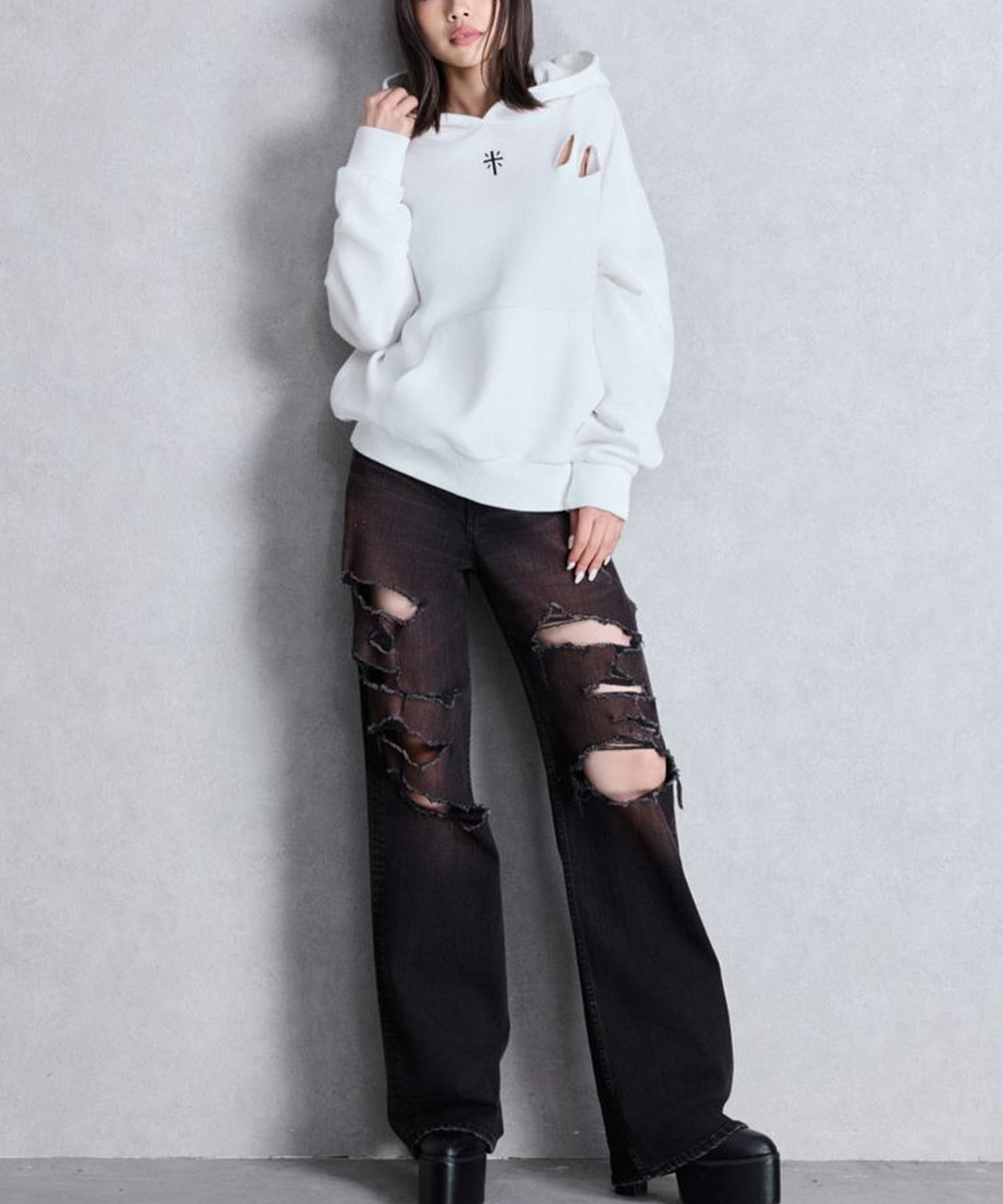 GYDA ジェイダ プルオーバー パーカー レディース GENUINE BUNNY スウェット パーカー 072552703101(O.WHT-FREE)