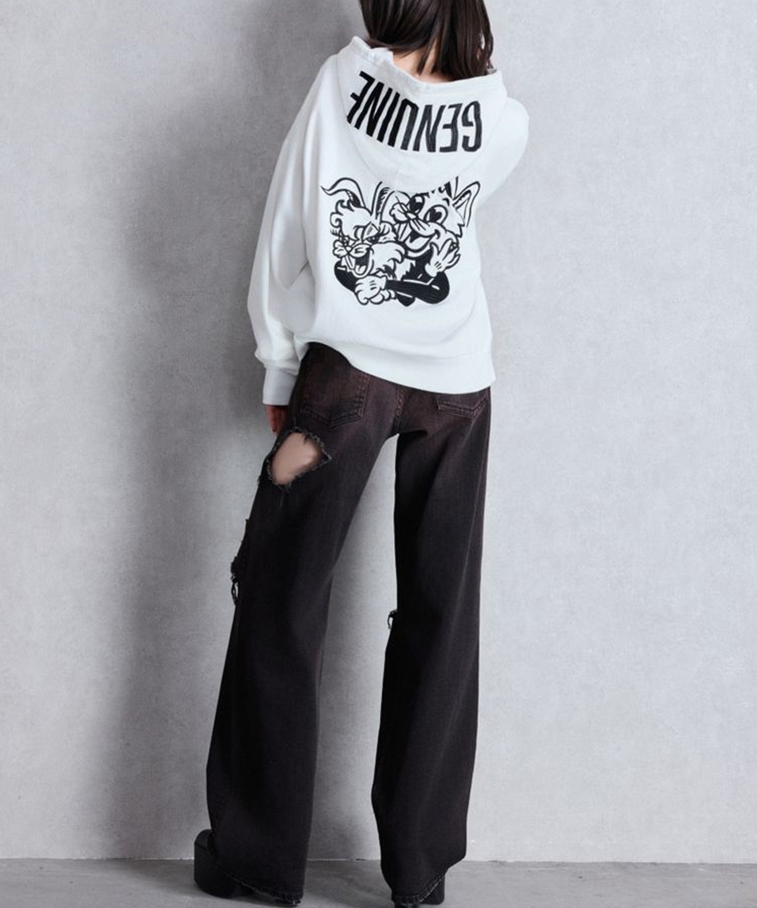 GYDA ジェイダ プルオーバー パーカー レディース GENUINE BUNNY スウェット パーカー 072552703101(O.WHT-FREE)