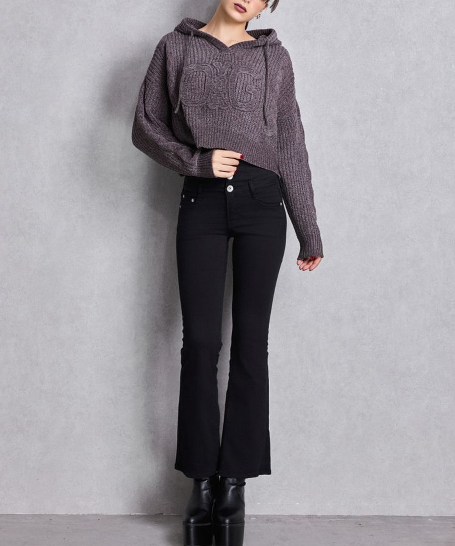 GYDA ジェイダ デニム ロングパンツ レディース NEW ハイウエスト BACK