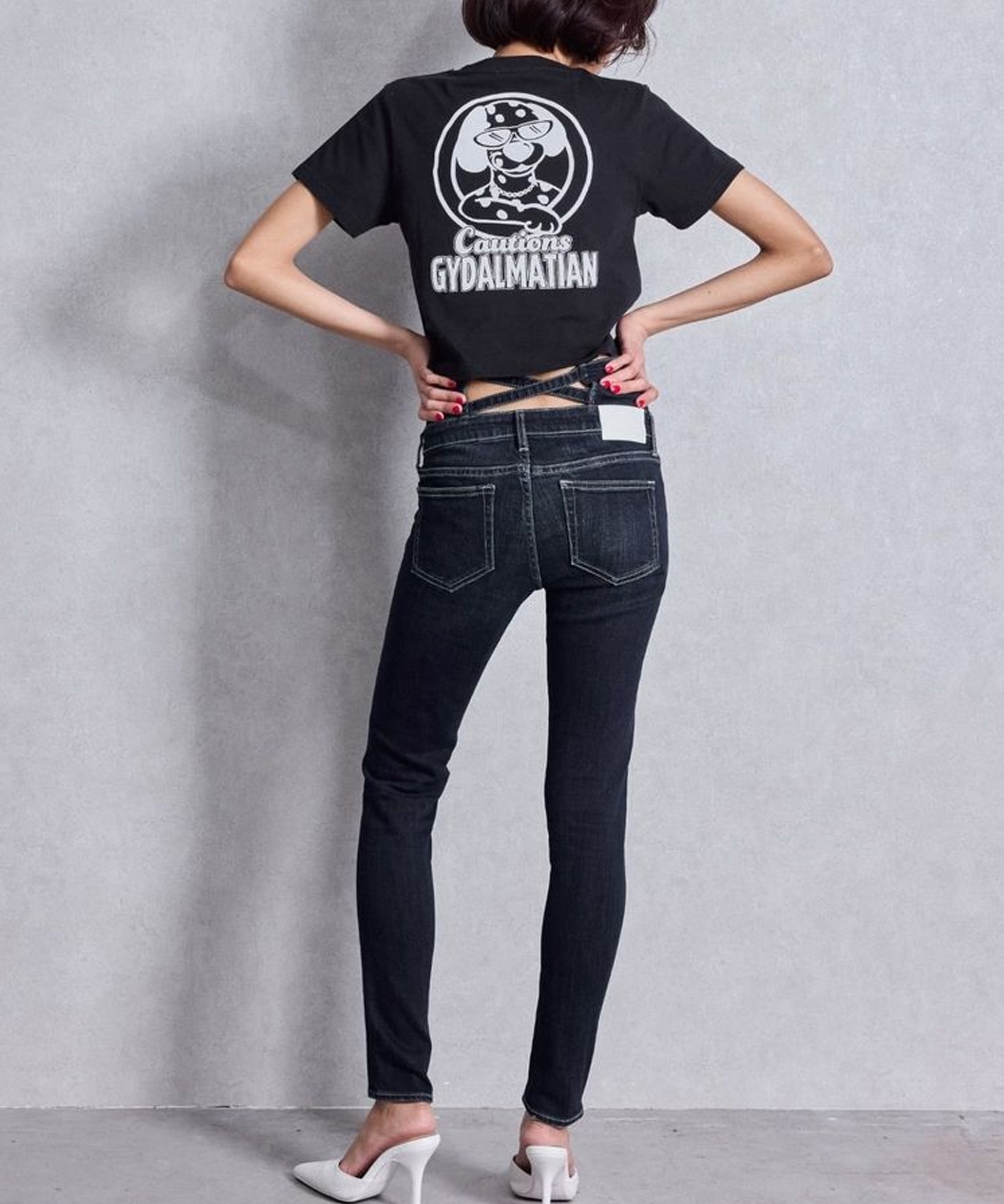 GYDA ジェイダ デニム ロングパンツ レディース ハイウエスト ウエスト