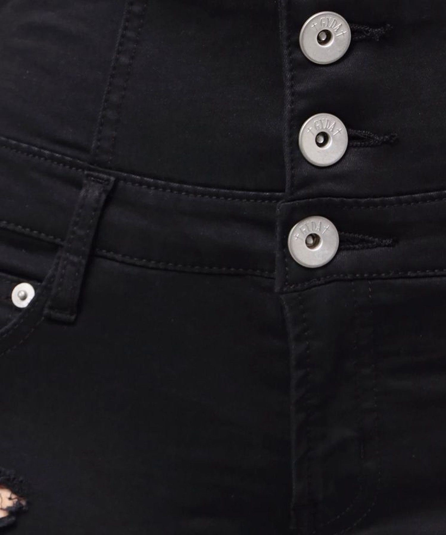 GYDA ジェイダ デニム ロングパンツ レディース ハイウエスト バック