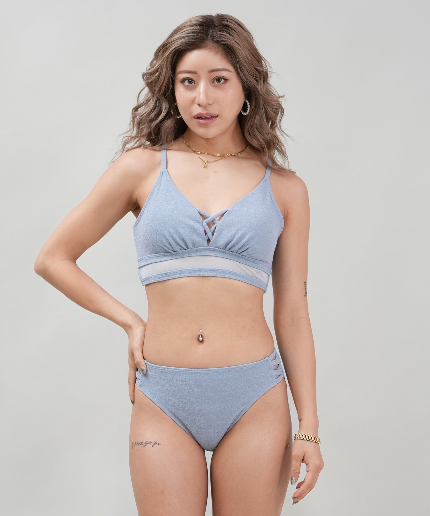 GYDA ジェイダ 水着 レディース ラメジョーセット シースルー