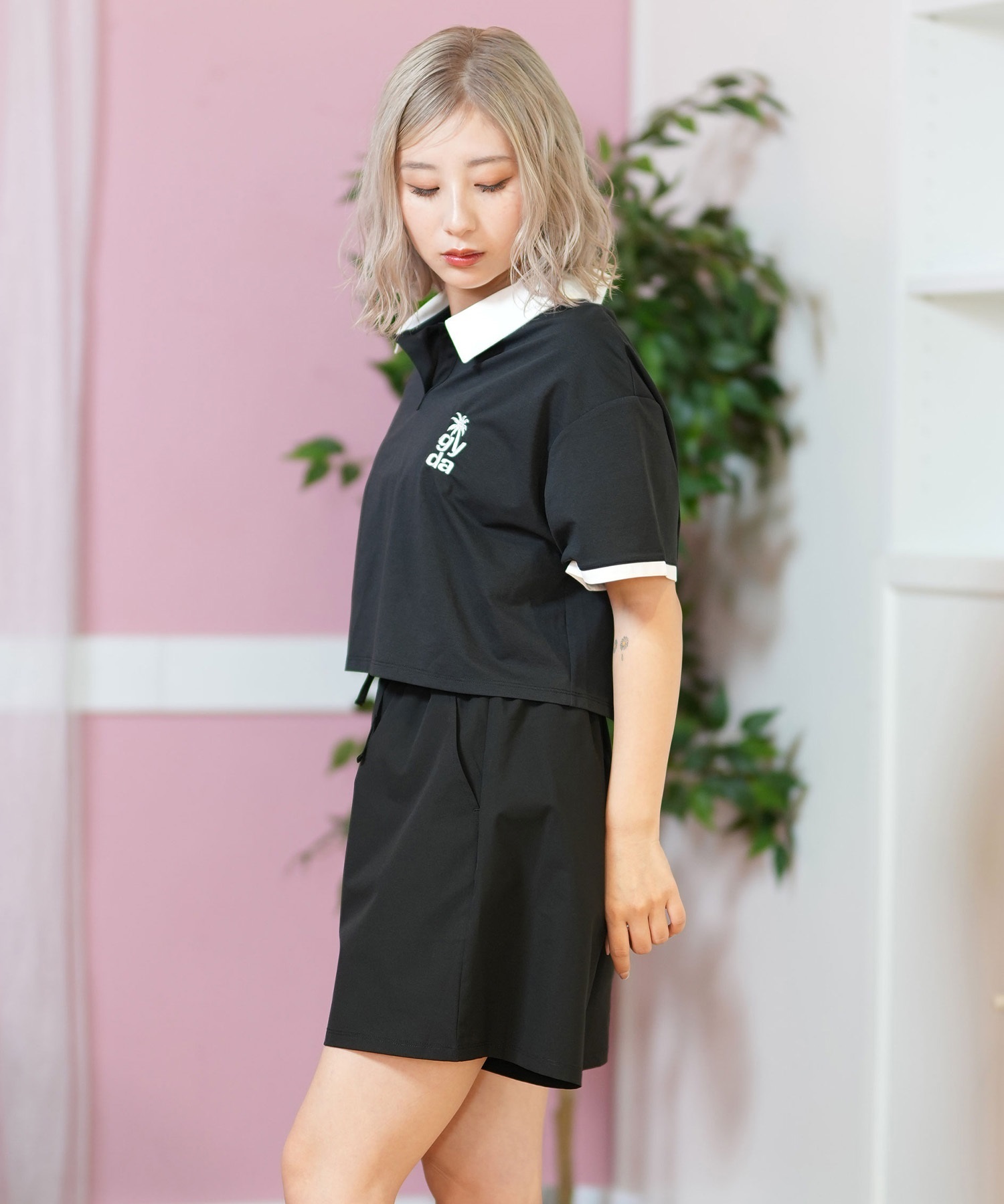 GYDA ジェイダ 水着 レディース 半袖ポロシャツ アンダーゴム 4