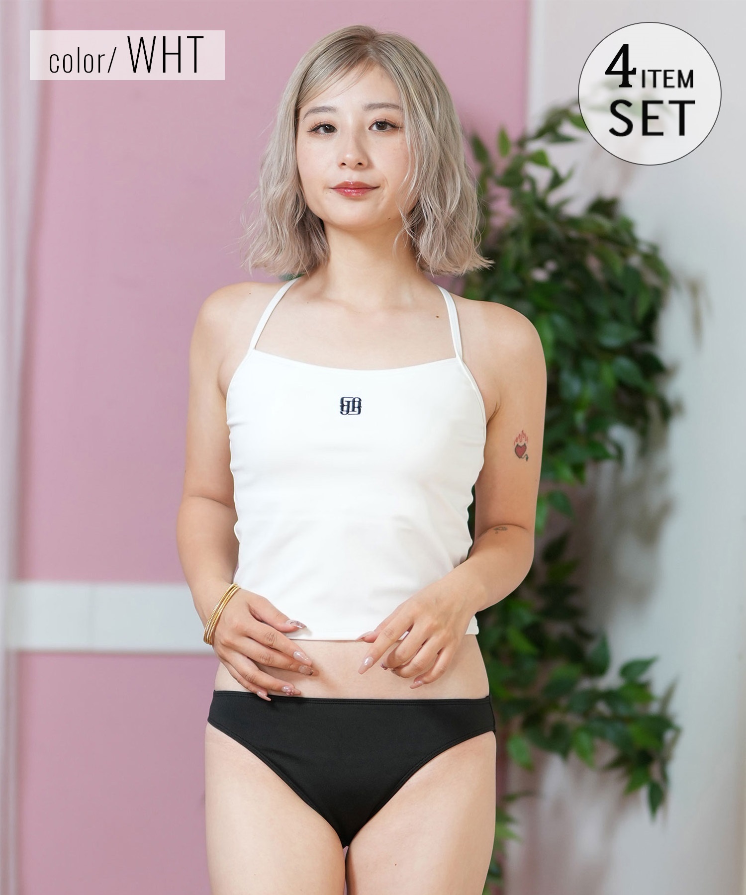 GYDA ジェイダ 水着 レディース メッシュノースリーブ タンキニ