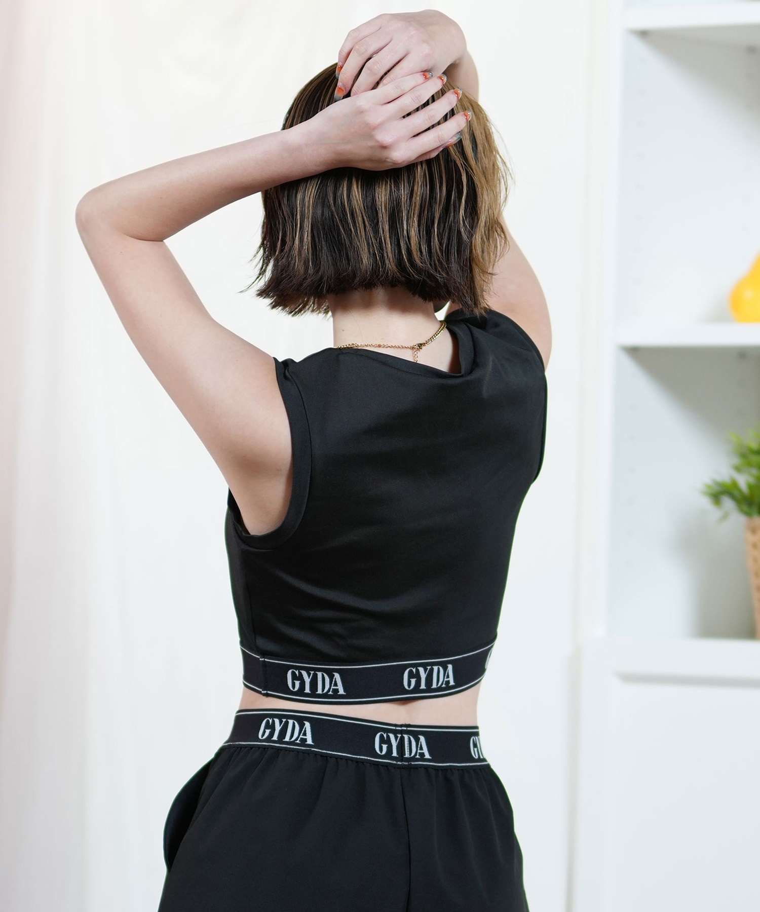 GYDA ジェイダ ラッシュガード レディース タンクトップ ロゴテープ