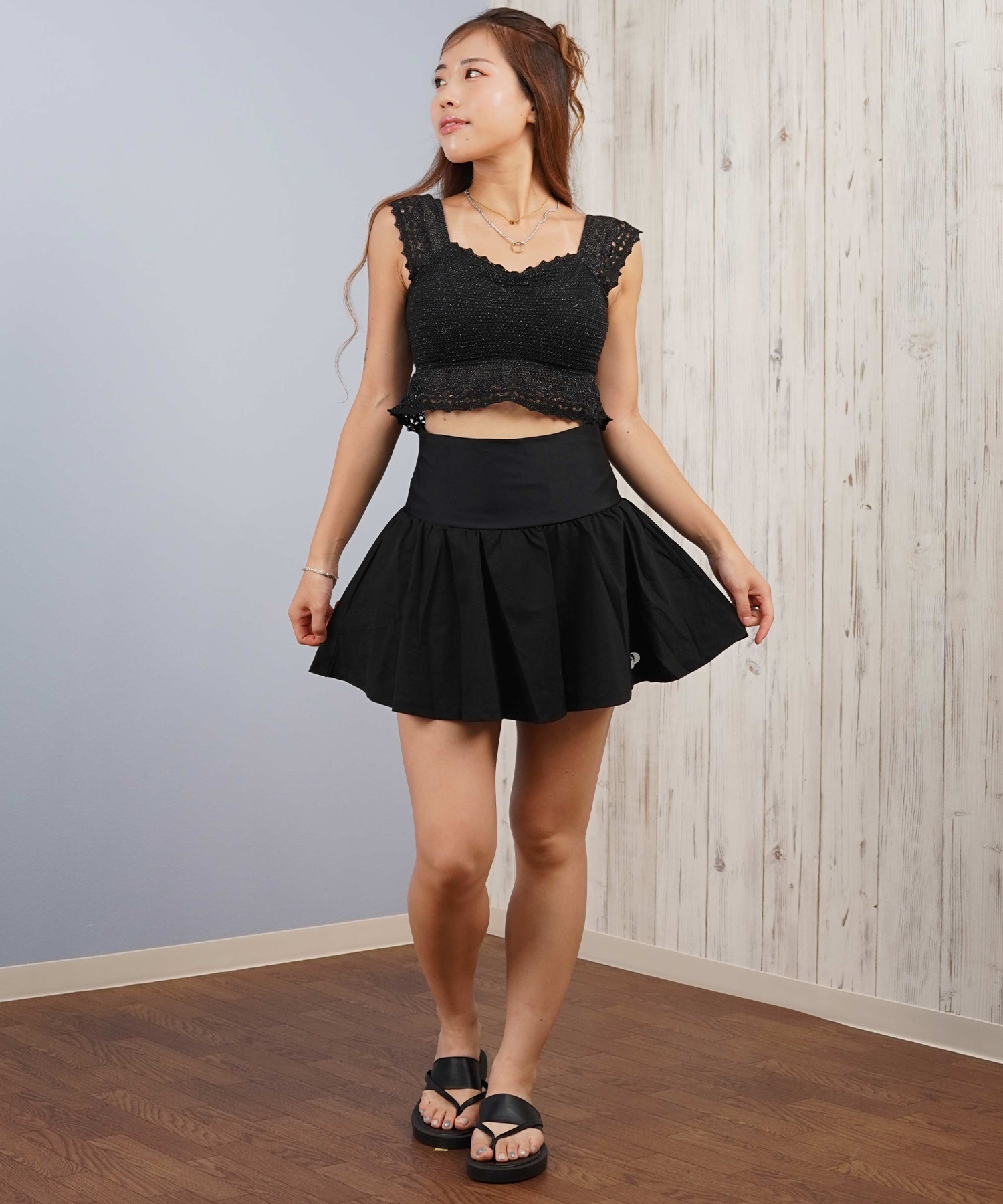 GYDA ジェイダ 水着 レディース バックロゴパンツ キュロットスカート
